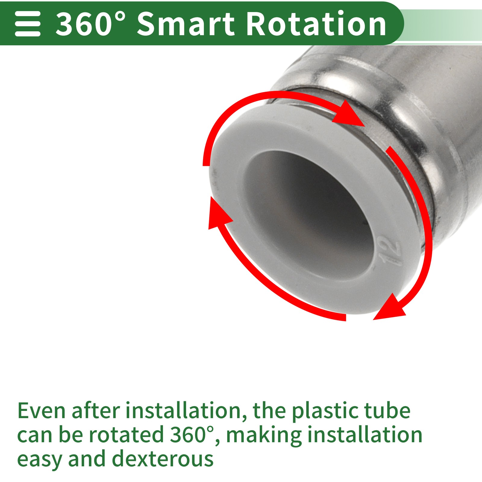 for Push to Fittings L Check Valve 15/32″ Plastic Metal White