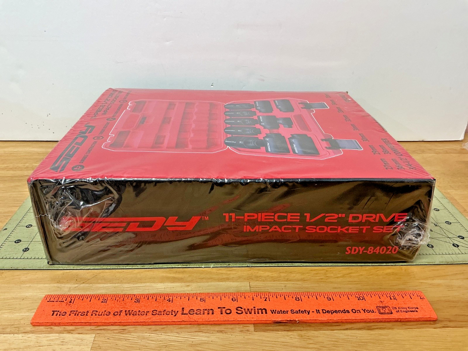 Sedy 11 piece 1/2 inch impact sockets up to 38 mm for axle nuts SEALED