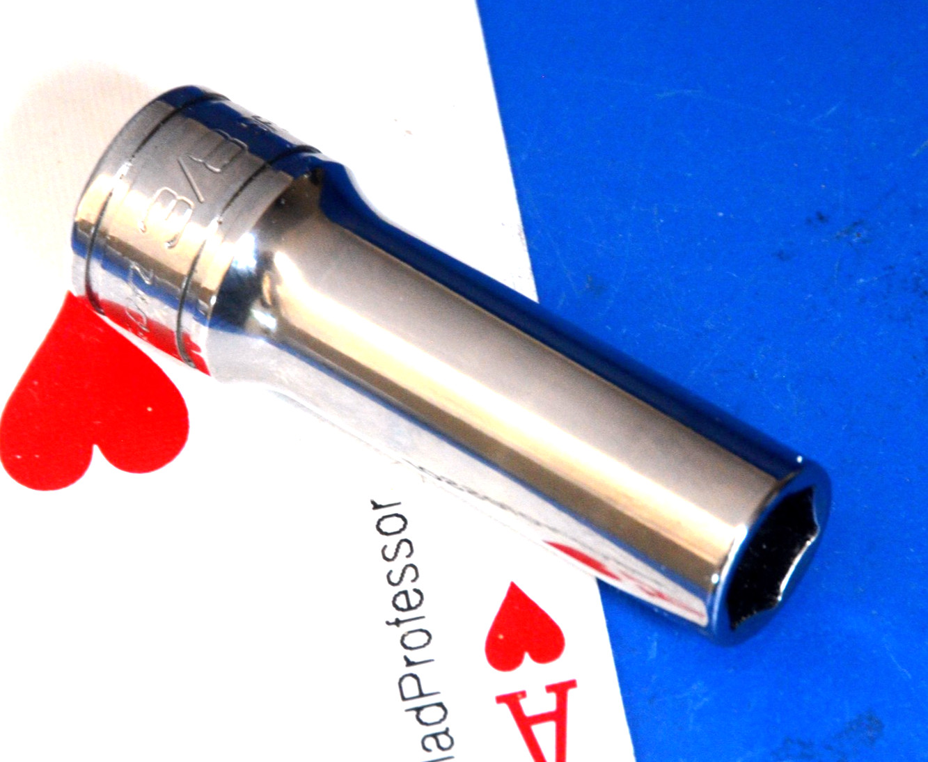 Snap-on Tools 3/8″ drive SAE 3/8″ Deep Chrome 6-point Socket wrench SFS121 NEW
