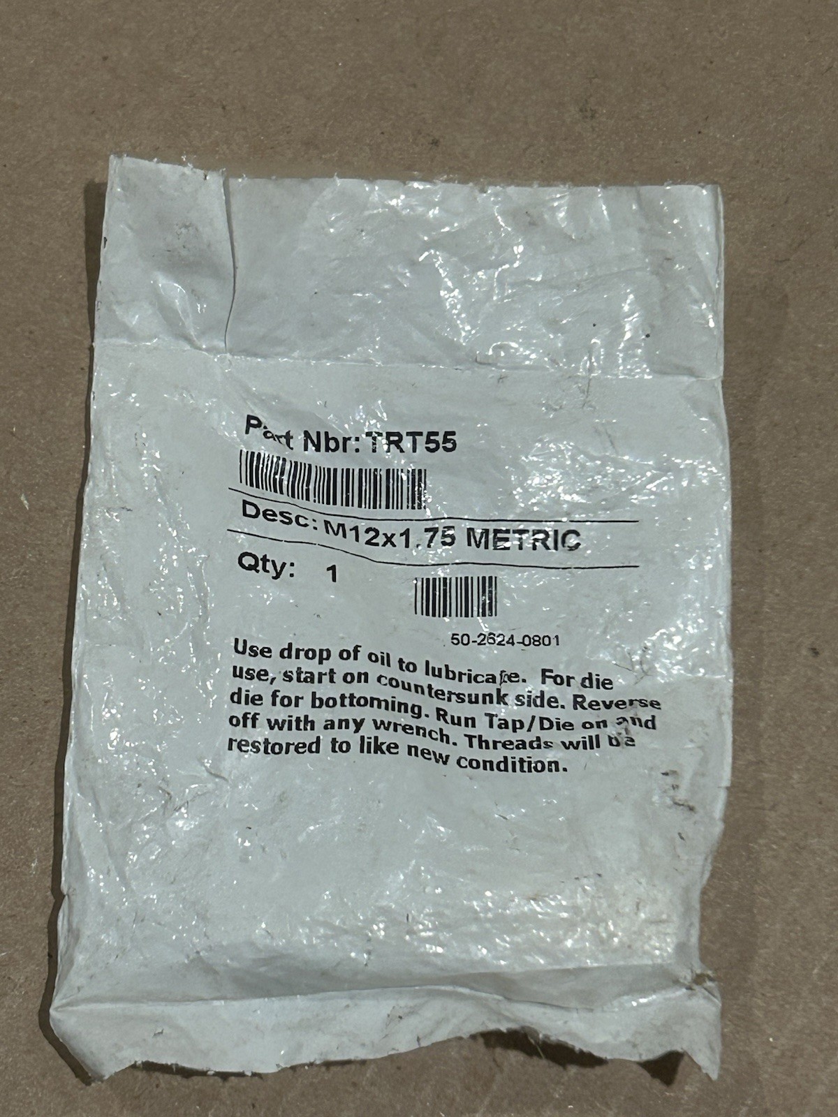 NOS. Blue Point By Snap On Tools TRT55 M12x 1.75 Metric Thread Chaser