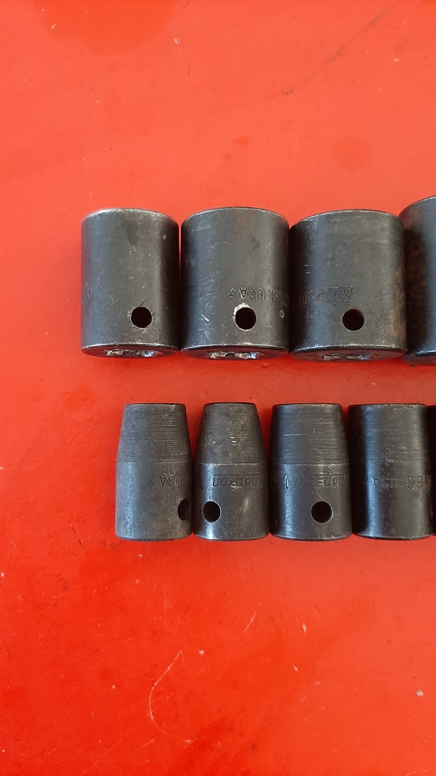 Snap-On 1/2″ Drive 11 pc 6 Point SAE Shallow Impact Socket Set Im120-320 3/8″-1″