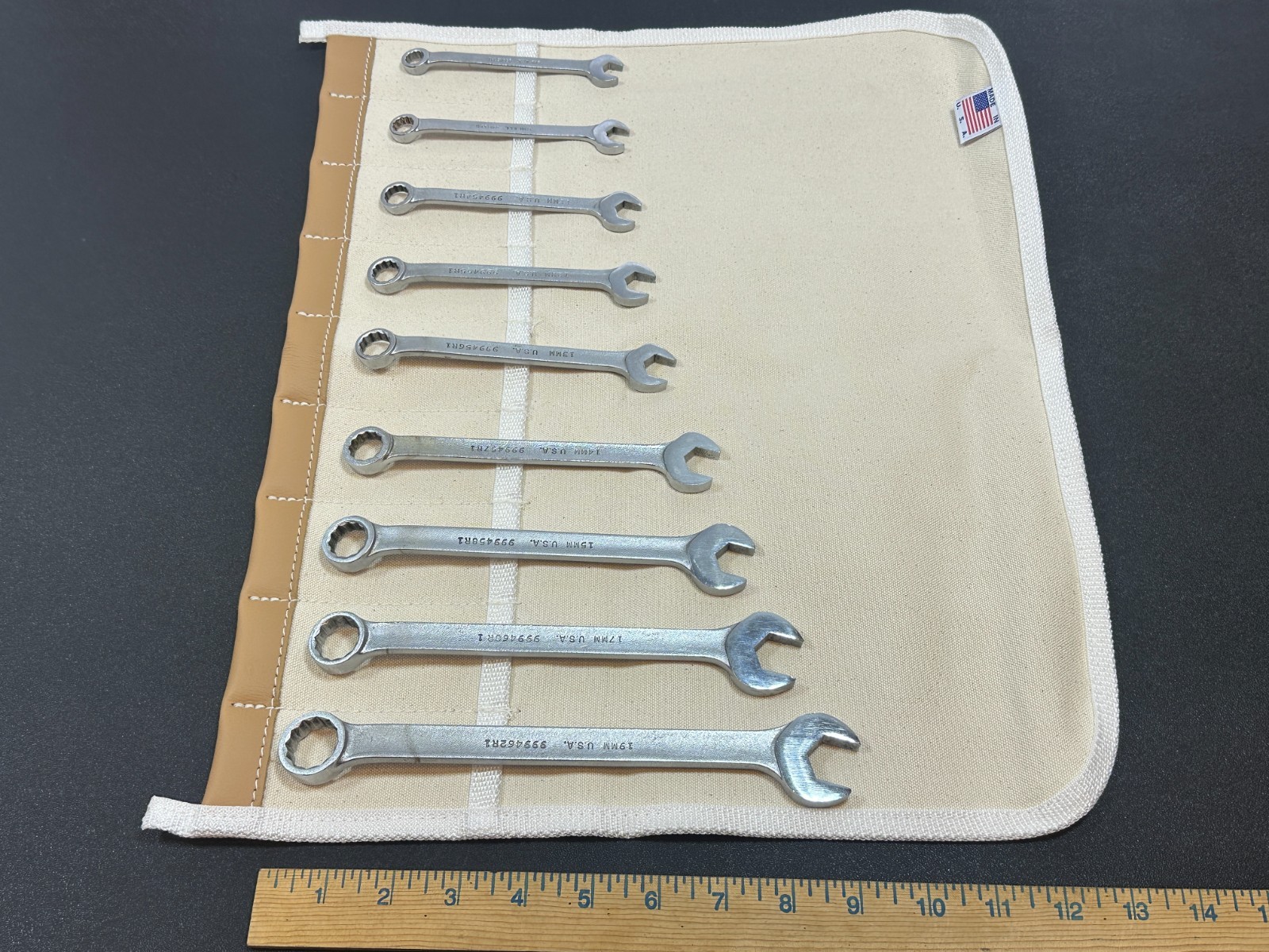 🇺🇸 International Harvester IH USA 9pc Metric 9mm-19mm Combination Wrench Set