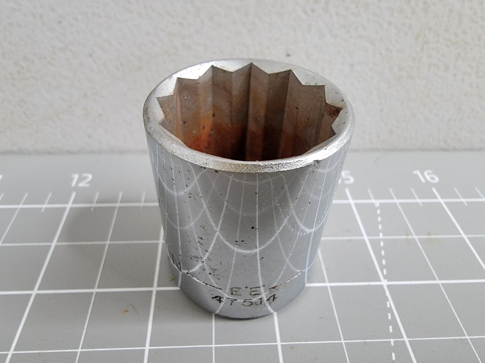 Craftsman 1 inch Chrome Socket 12 Point Shallow Standard 47514 USA Made
