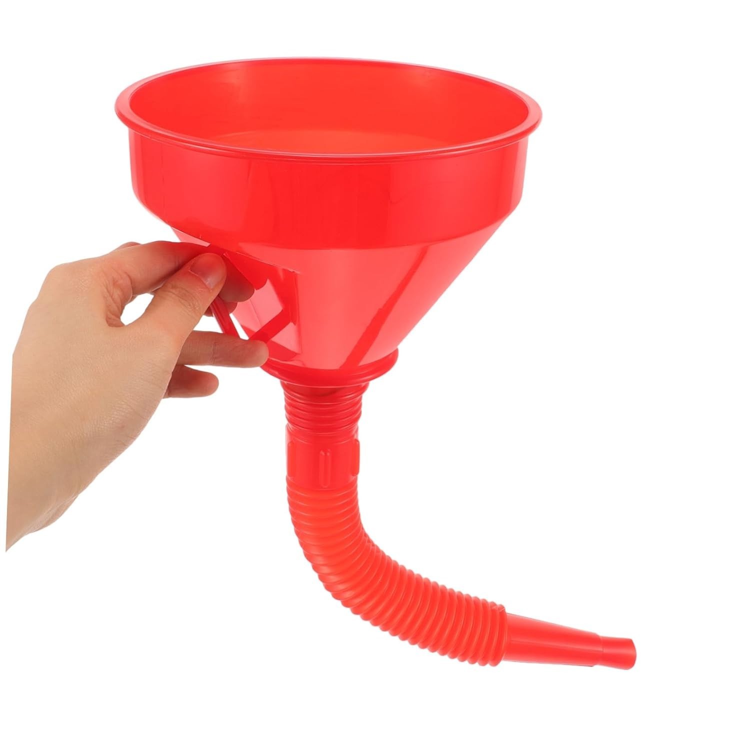 Automotive Funnel with Hose 165mm Plastic Oil Funnel for Oil Change Capless Gas