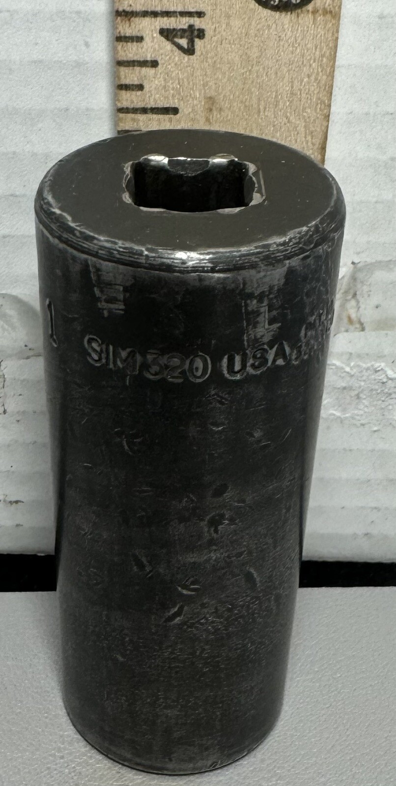 Snap-On Tools SIM320 1” SAE 1/2” Drive Deep 6 pt Impact Socket USA