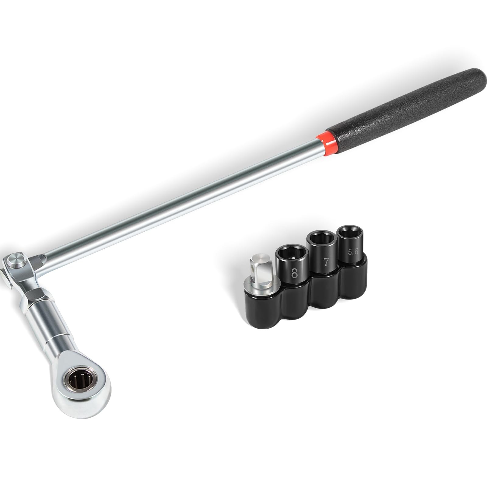 64180 Actuator Motor Wrench Kit 5.5mm 7mm 8mm Sockets 1/4″ Square Drive Adapter