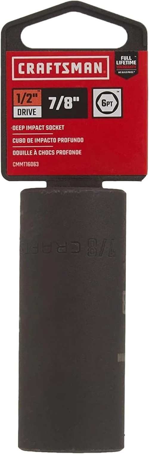 Deep Impact Socket, SAE, 1/2-Inch Drive, 7/8-Inch