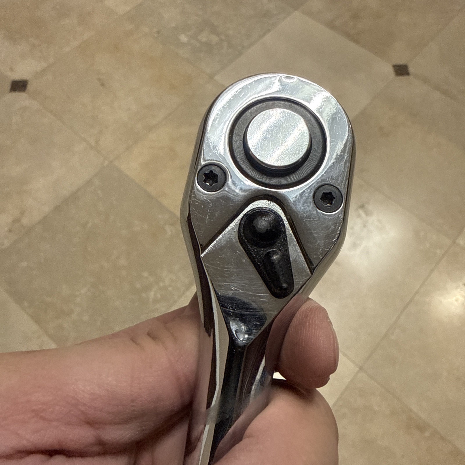 Vintage Husky Tools 1/2” Drive Quick Release Ratchet Chrome USA A+++
