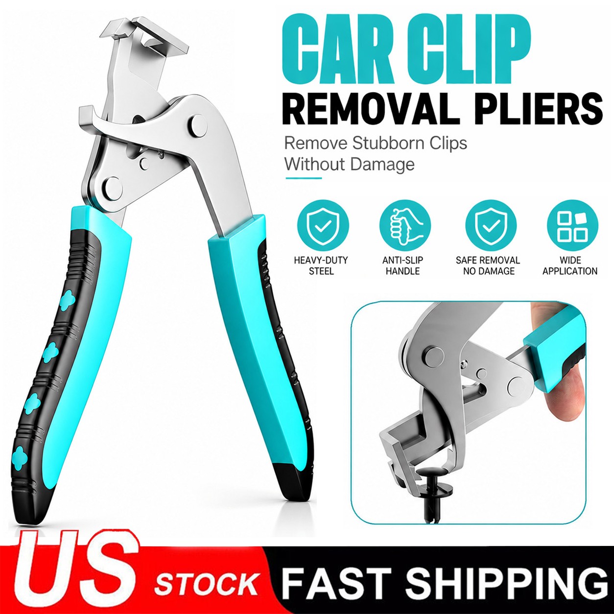 Heavy-Duty Auto Clip Remover Pliers Trim Panel Fastener Rivet Disassembly Tool