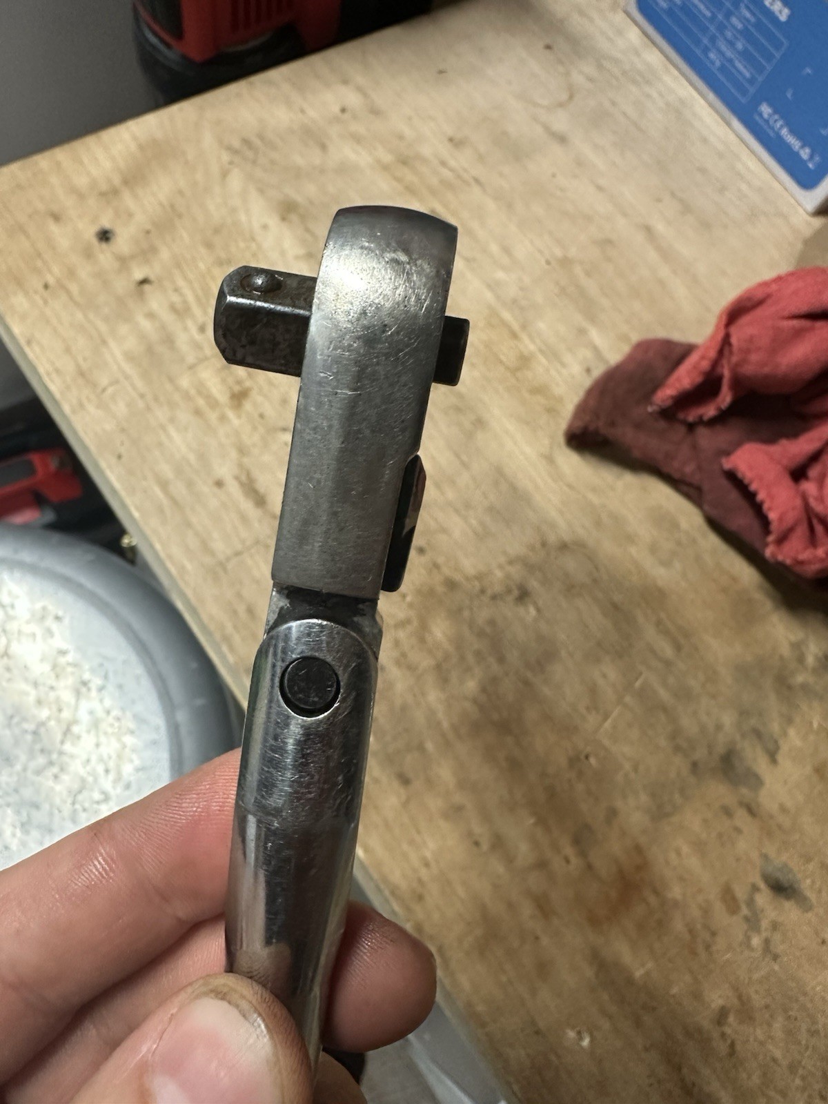 Craftsman Bent Handle Flex Head Ratchet No 44835 L-AA Works Cleaned Tested