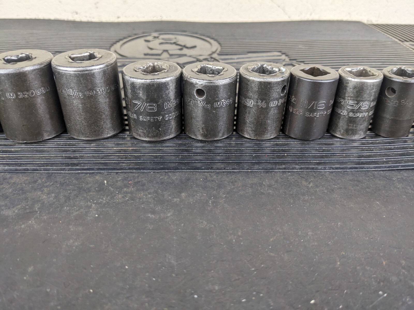 #bg155 Snap-On 14pc 1/2″ Drive 6pt SAE Shallow Impact Socket Set