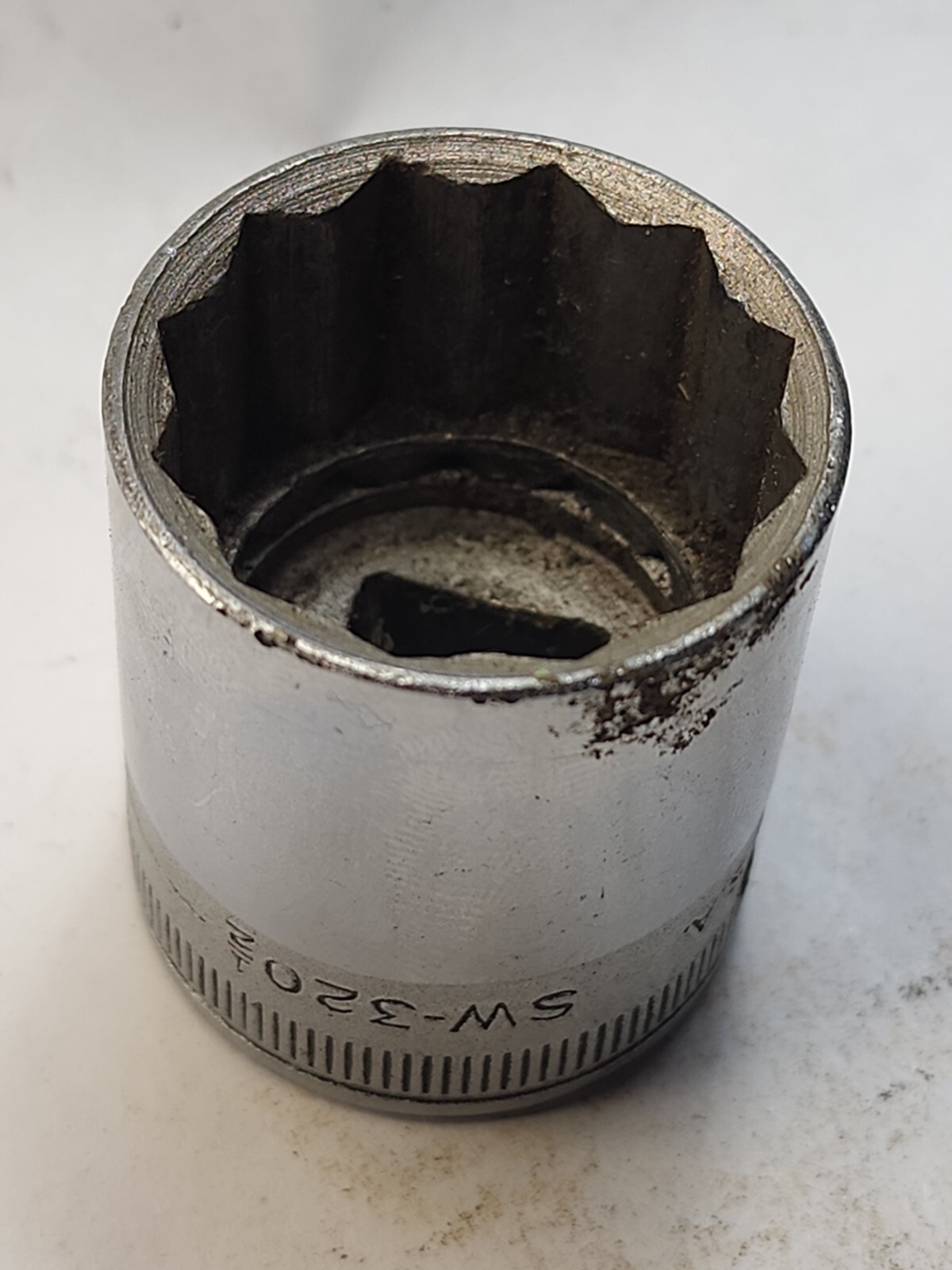 Vintage Snap On SW320 1/2″ Drive 1″ 12 Point Socket USA tool