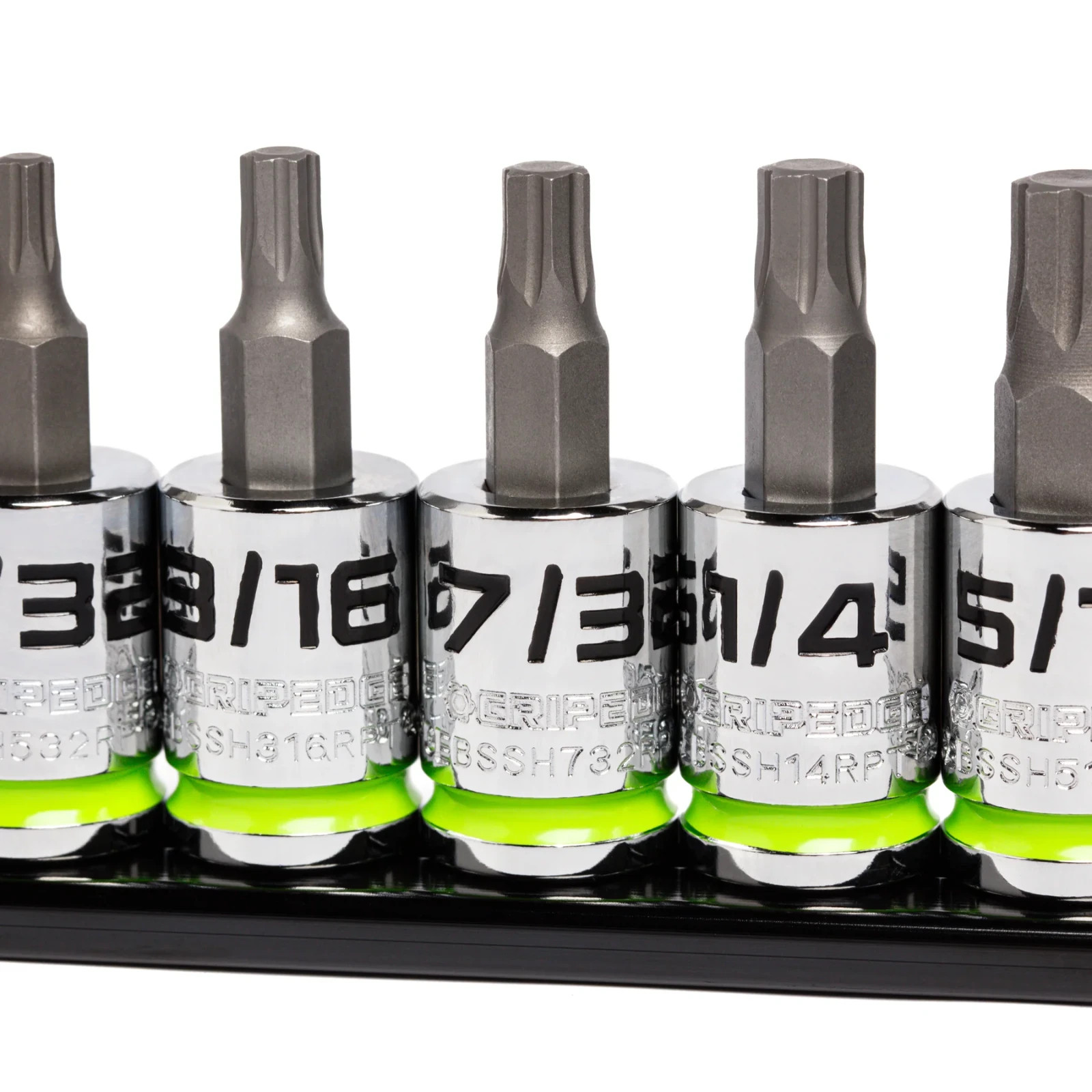 GripEdge Tools 7PC 3/8 Dr Short SAE Hex Driver Set RPT S2 Steel NEW