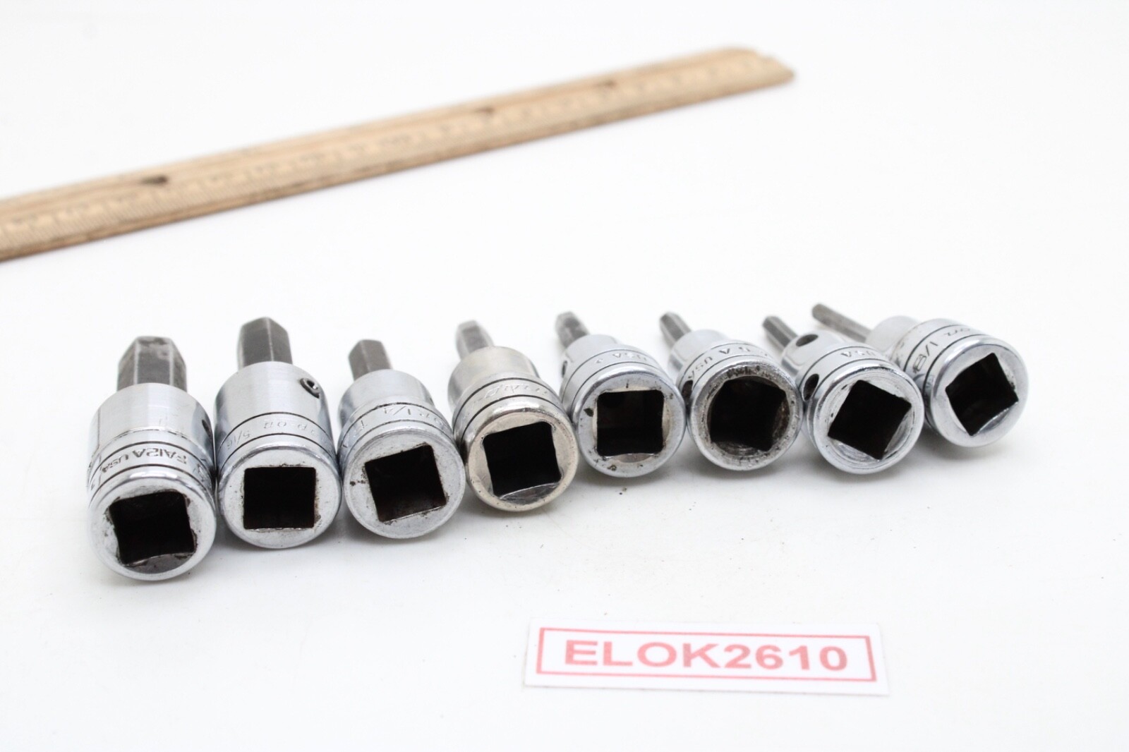 Snap-On FA 4.5A-FA12A 9/64″-3/8″ 8 Piece 3/8” Drive Hex/Allen Socket Driver Set
