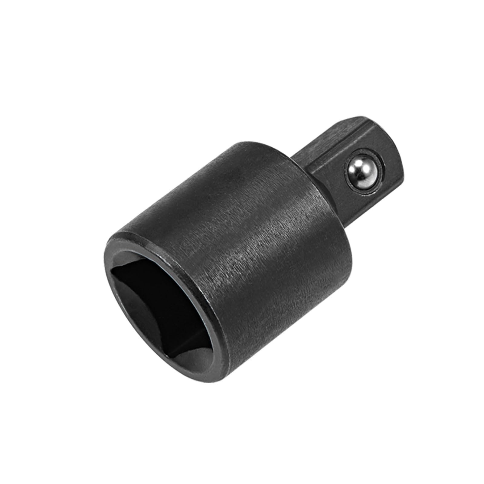 uxcell 1/2 Inch Drive F x 3/8 Inch M Socket Reducer Female to Male Cr-V Black