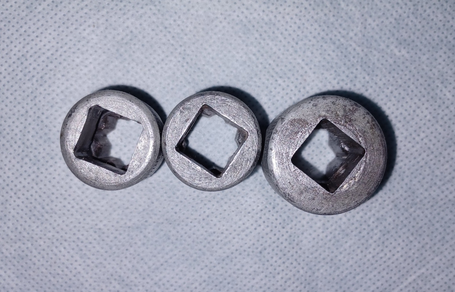 Lot Of 3 Snap On 1/2″ Drive 8-Point Double Square Sockets ~ No 414 416 & 418