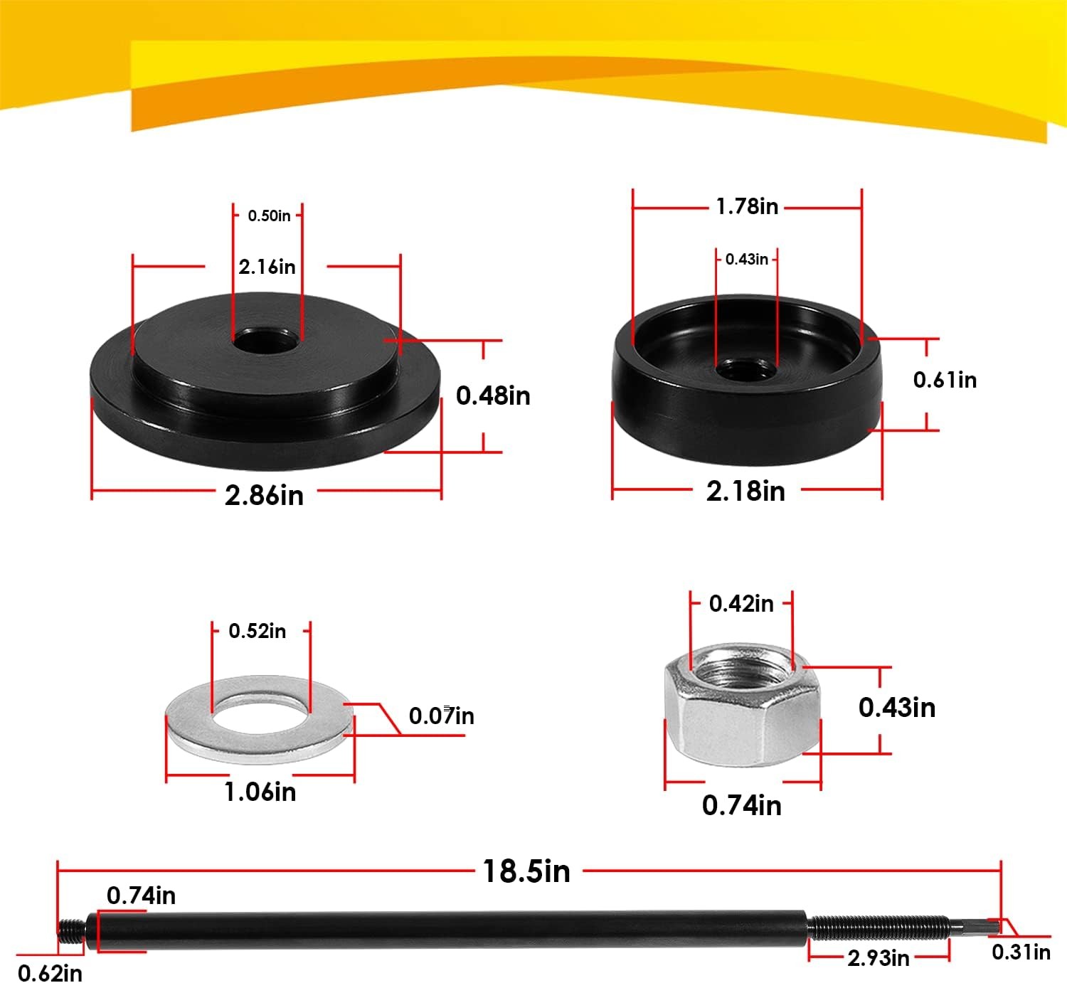 Replacement for Miller 5041 5041A Right Front Axle Seal Installer for DANA 44 60