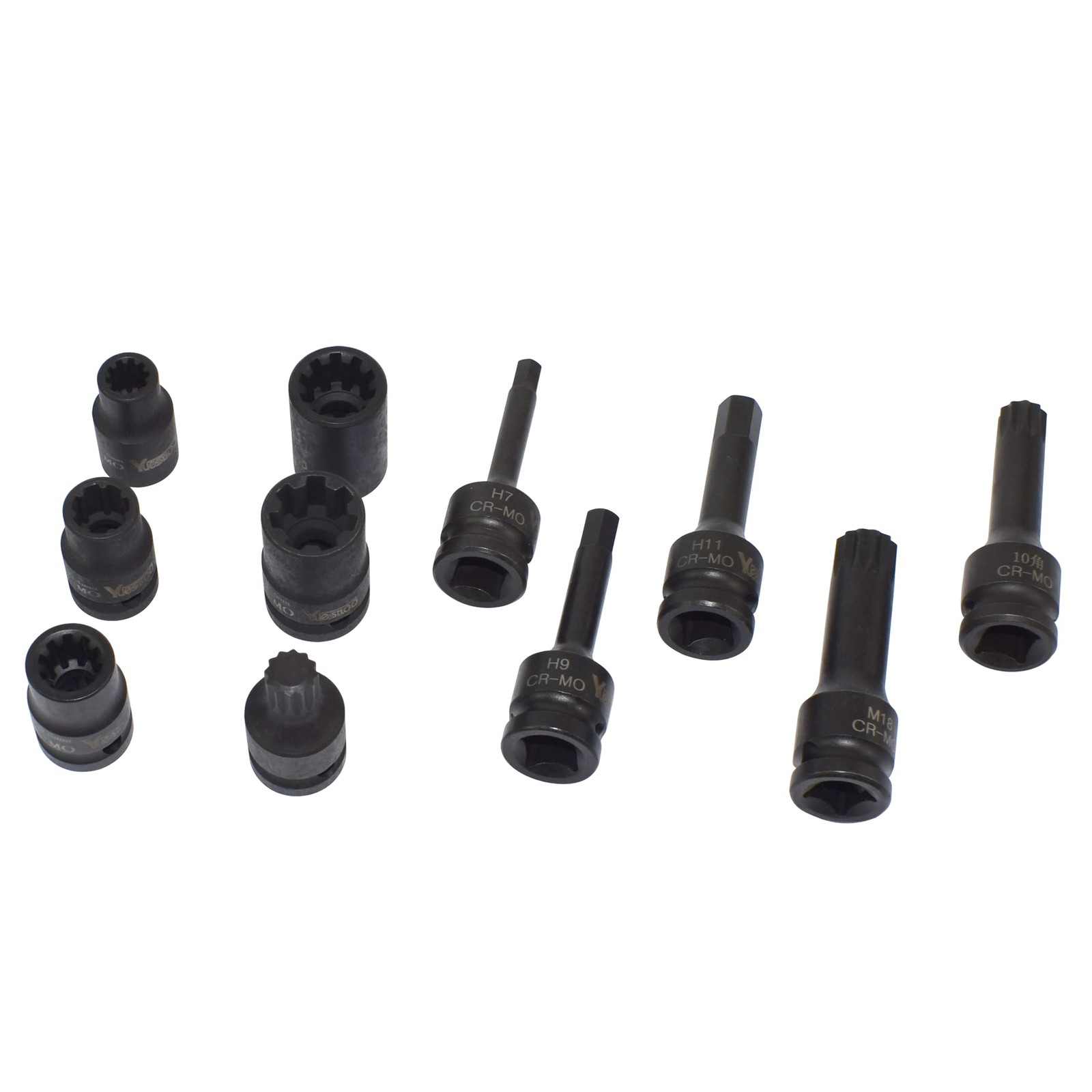 Yuesstloo 11PCS Brake Caliper Socket Kit, 1/2″ Square Drive Wrench 11pcs