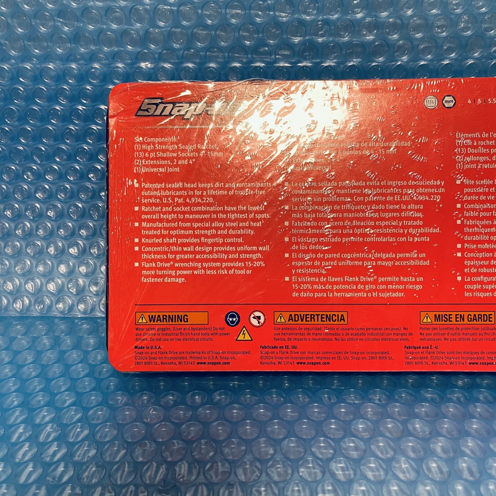 Snap-On 117TMM 17 pc 1/4″ Drive 6-Point Metric Starter Set Unused In Storage