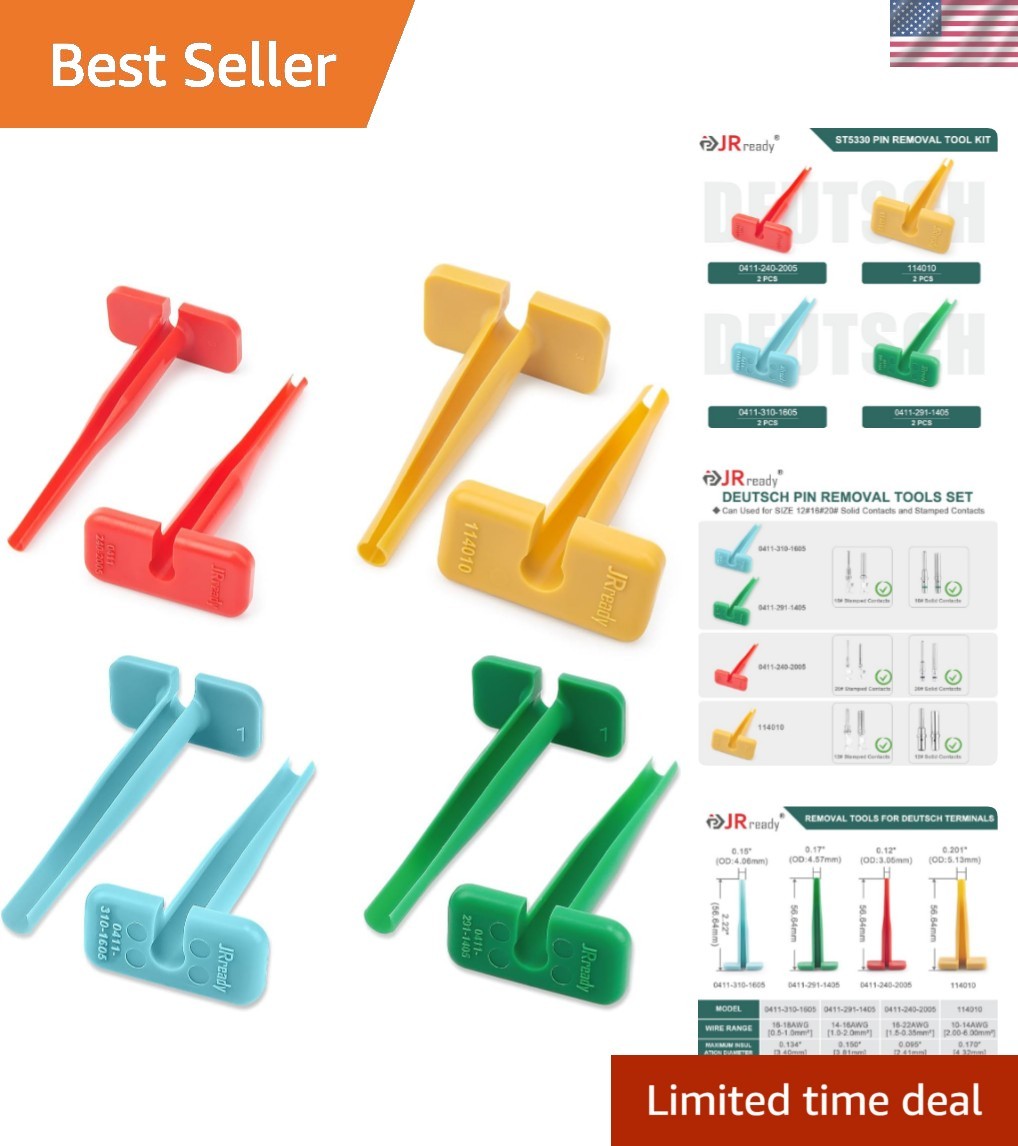 6-Piece Plastic Terminal Removal Tool Kit for Connectors, 12-22 AWG
