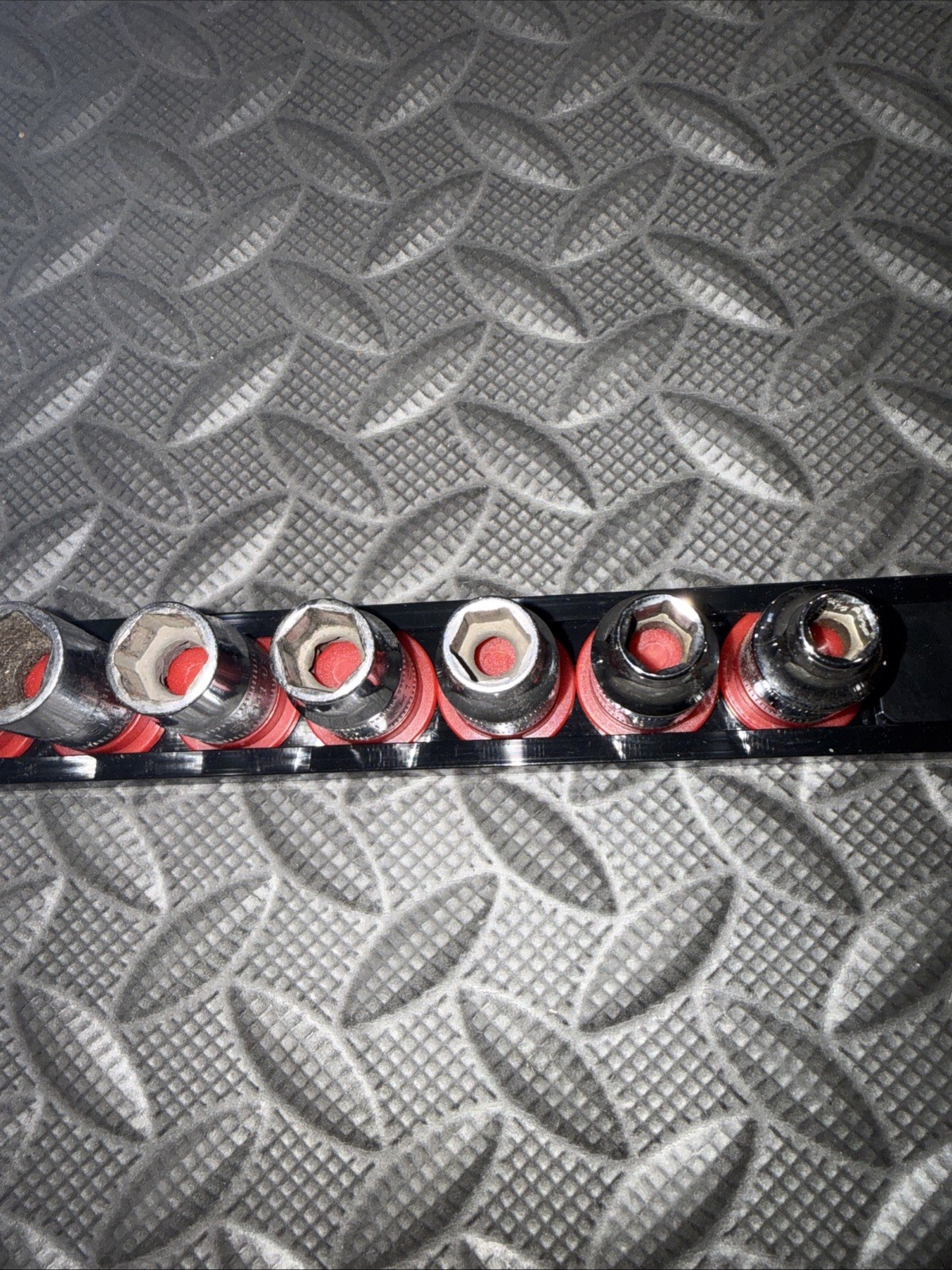 Snap On 14pc Shallow Socket Set 7mm-19mm & 21mm FSM 3/8 Dr With ABS Socket Rail