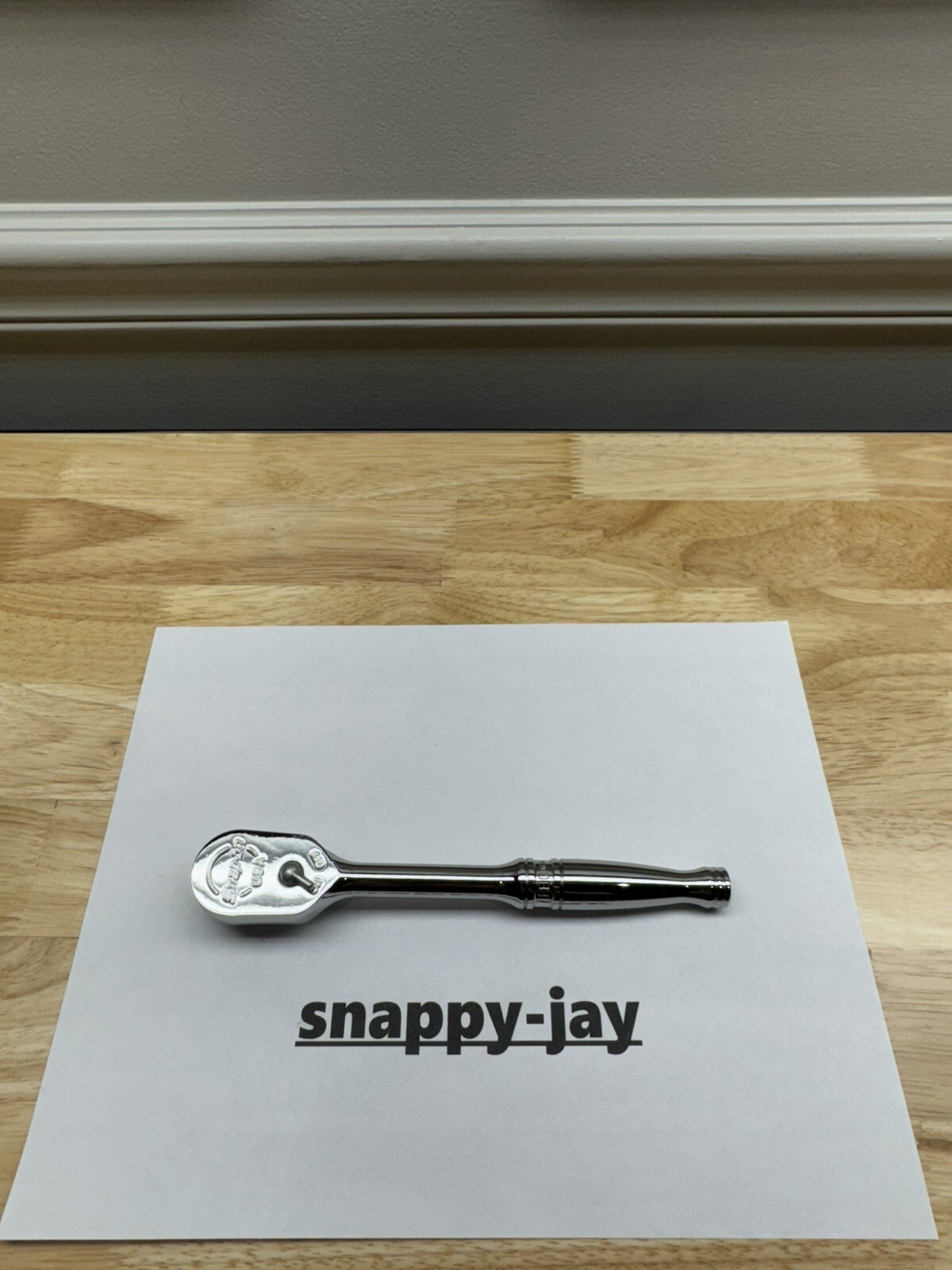 Snap-on Tools USA NEW 3/8″ Drive Fine Tooth Standard Handle Chrome Ratchet F80