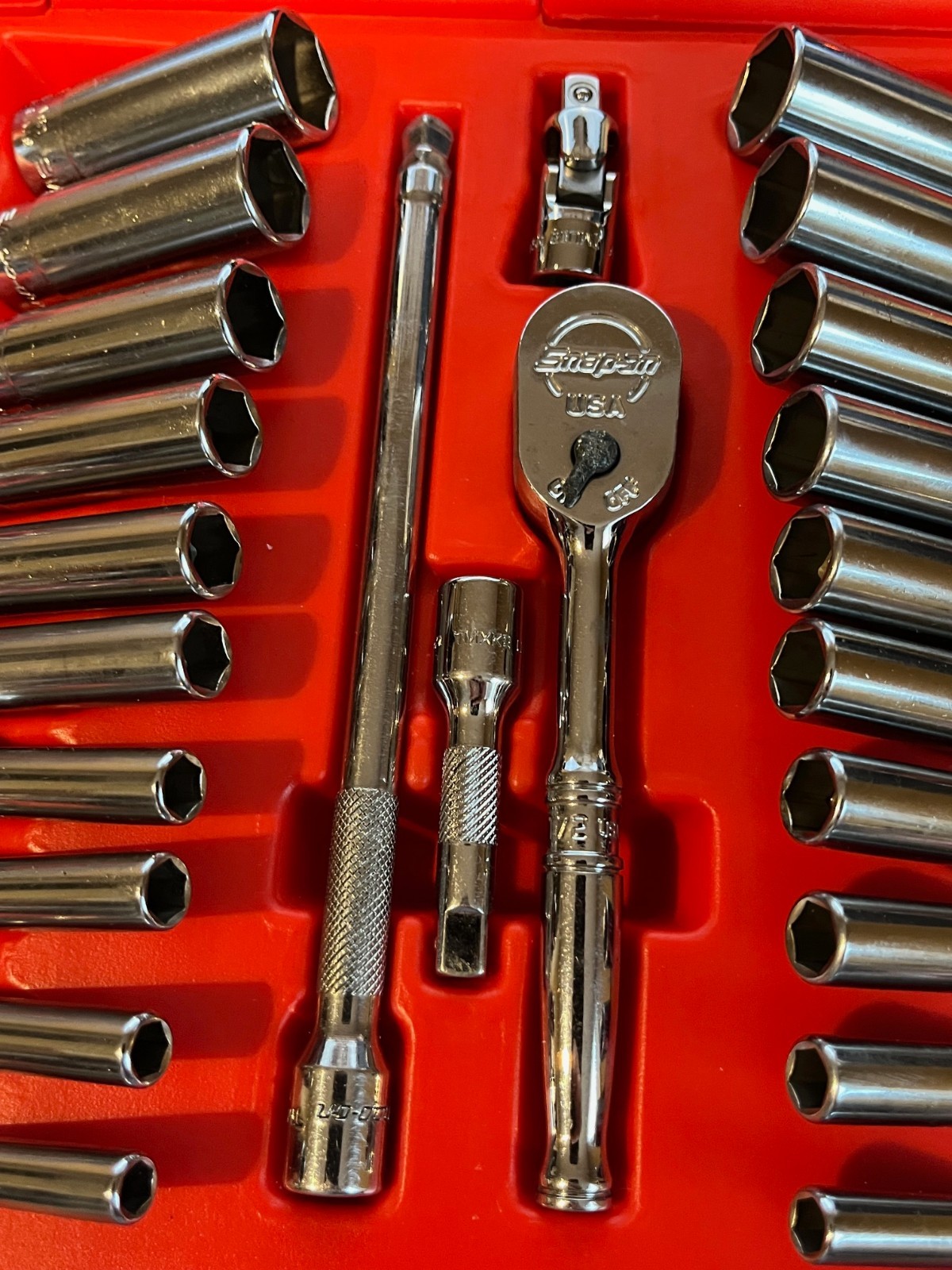 Snap-on 144TMPB 44 PC 1/4” Drive 6 pt General Service Set In PB99 Case NICE!