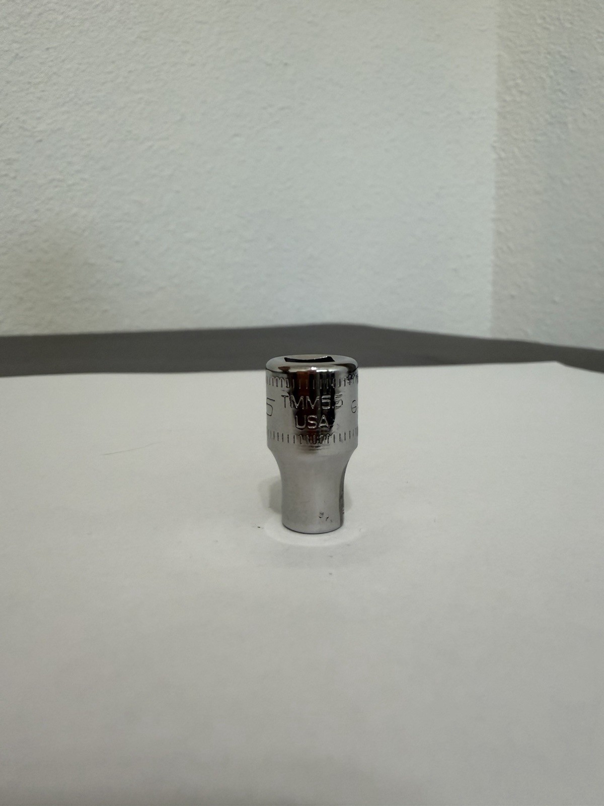 Snap-On TMM5.5 – 5.5mm, Metric, Chrome, 1/4″ Dr., Standard Socket, 6Pt.-USA