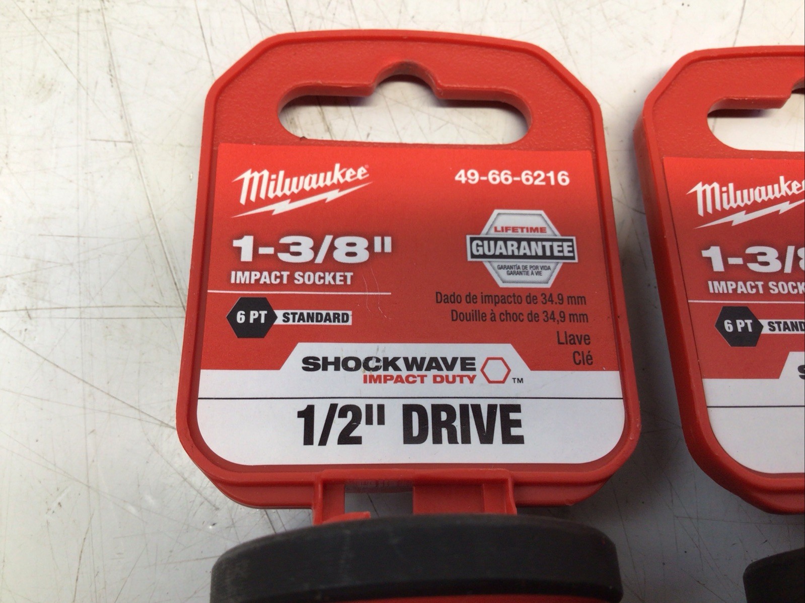 Milwaukee 49-66-6216 1-3/8 In. Shockwave Impact 1/2 In. Drive Socket 1-3/8″ 2pk