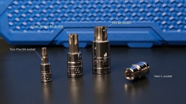 60-Piece Torx Bit Socket & External Socket Set, S2 & Cr-V Steel, E4-E24, T6-T70