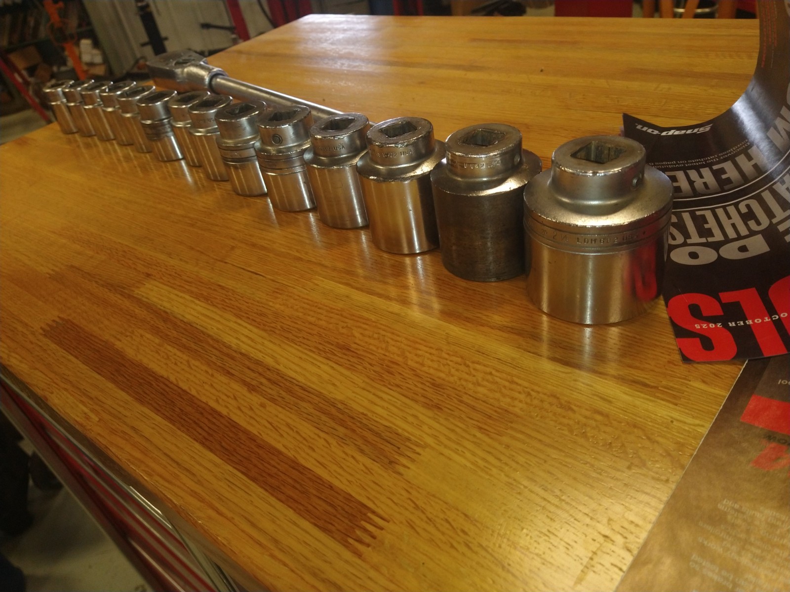 SNAP-ON tools PAR-X 3/4″ DRIVE UR72 SOCKET WRENCH 14 sockets 1 1/8-2 1/8SET