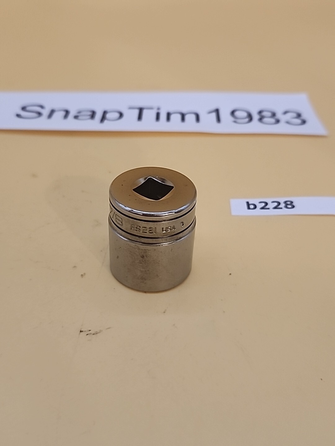 Snap- On Tools FS281 7/8″ SAE Flank Drive Shallow Socket 3/8″ Dr 6 Pt USA