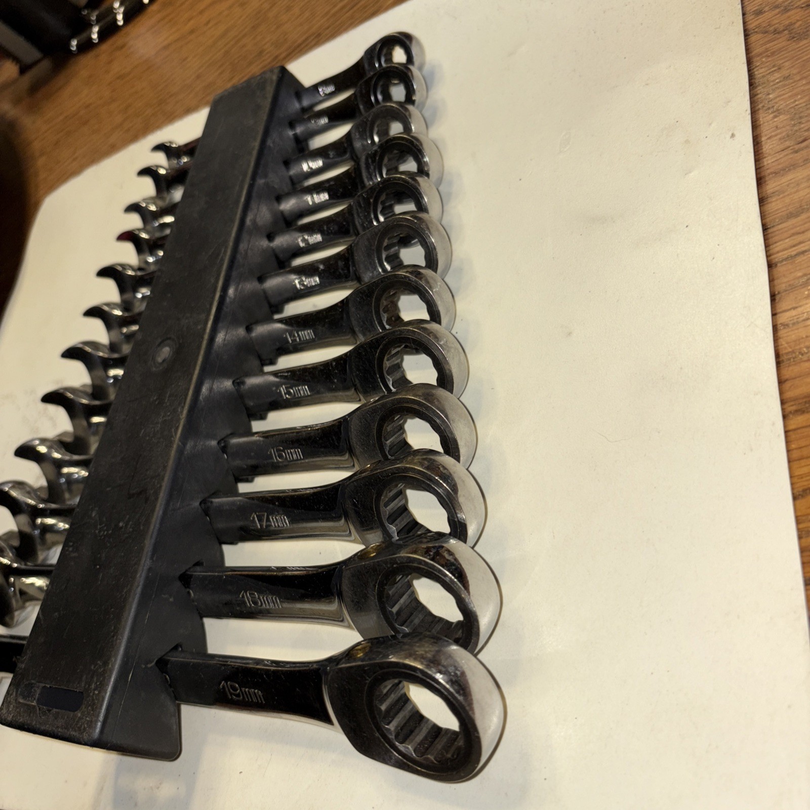 Matco Ratcheting Wrench Set 8mm Up Too 19mm 12-Piece Set In Excellent Condition!