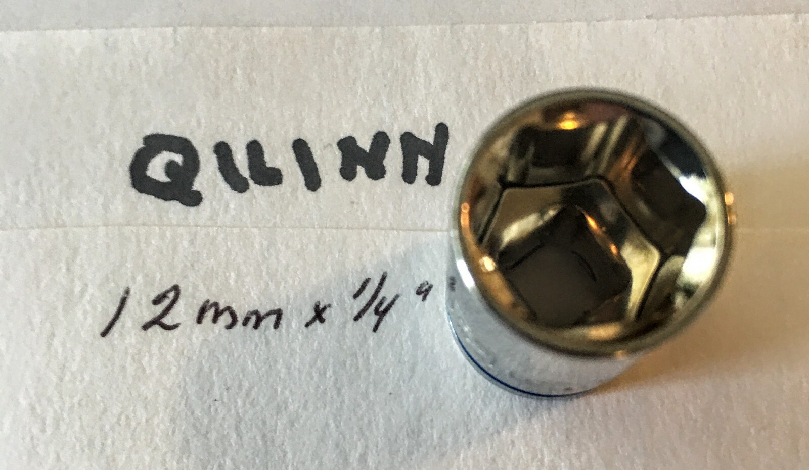 Quinn 12 mm x 1/4″ Dr Standard Socket 6 Point Free USA Shipping