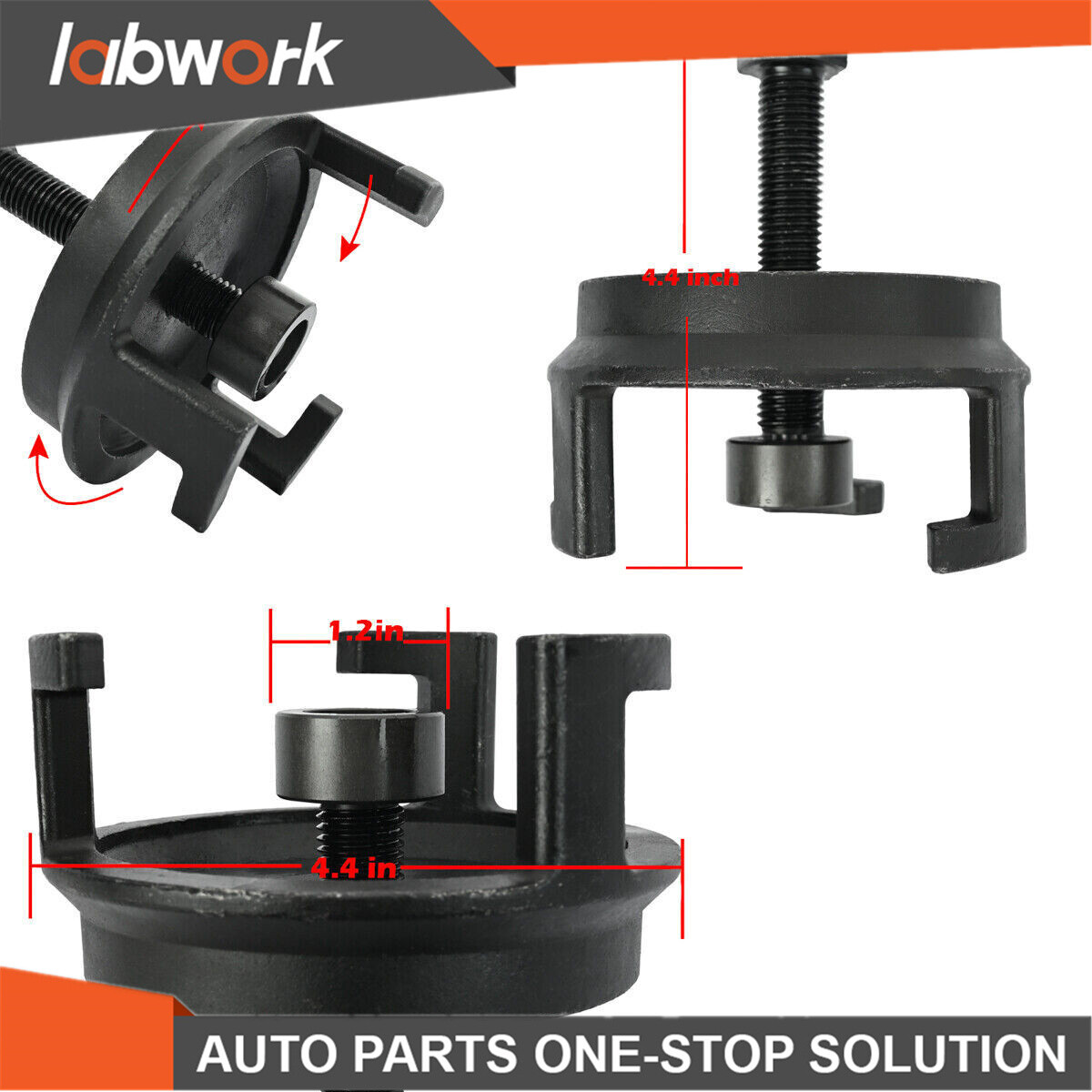 Labwork 25264 Harmonic Balancer Puller Removal for GM, Chrysler, Jeep, Dodge