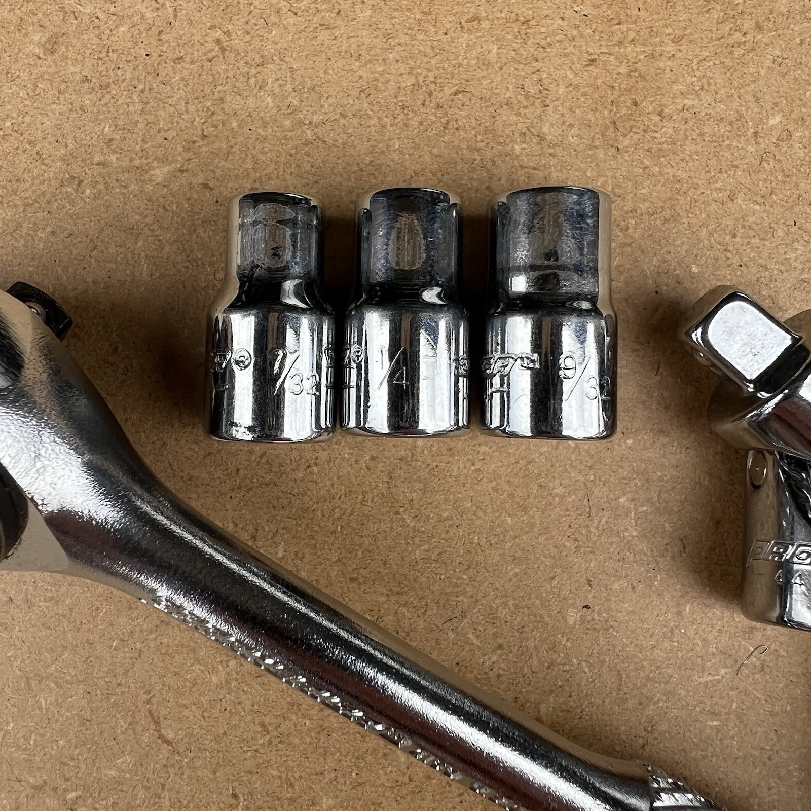 Vintage ProAmerica 1/4″ Drive (7pc) SAE Ratchet And Socket Set 4160 Made In USA