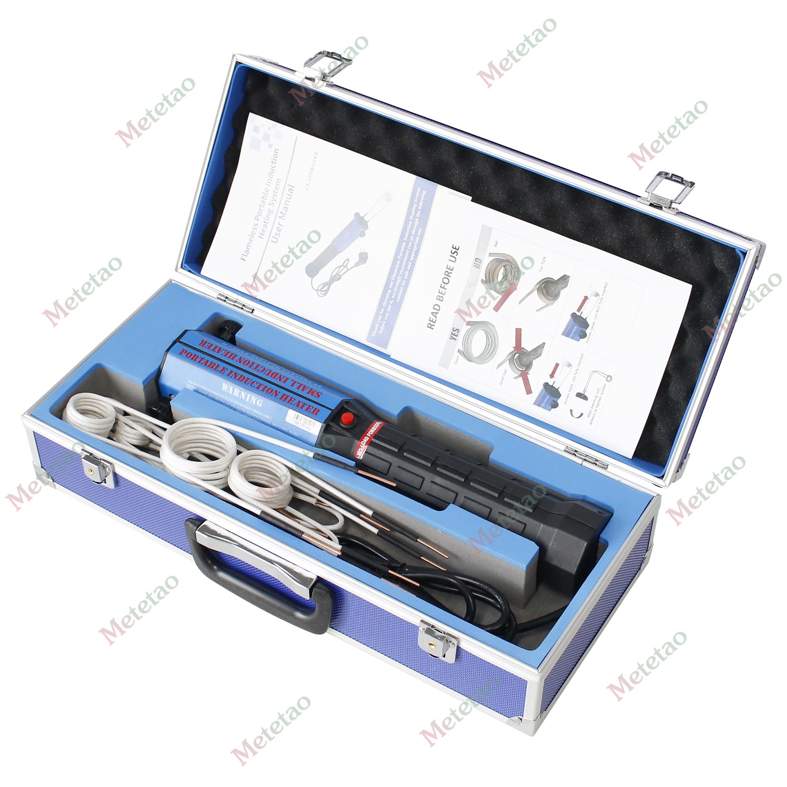 1300W Magnetic Induction Heater Kit with 10 Coils Portable Heat Induction Tool