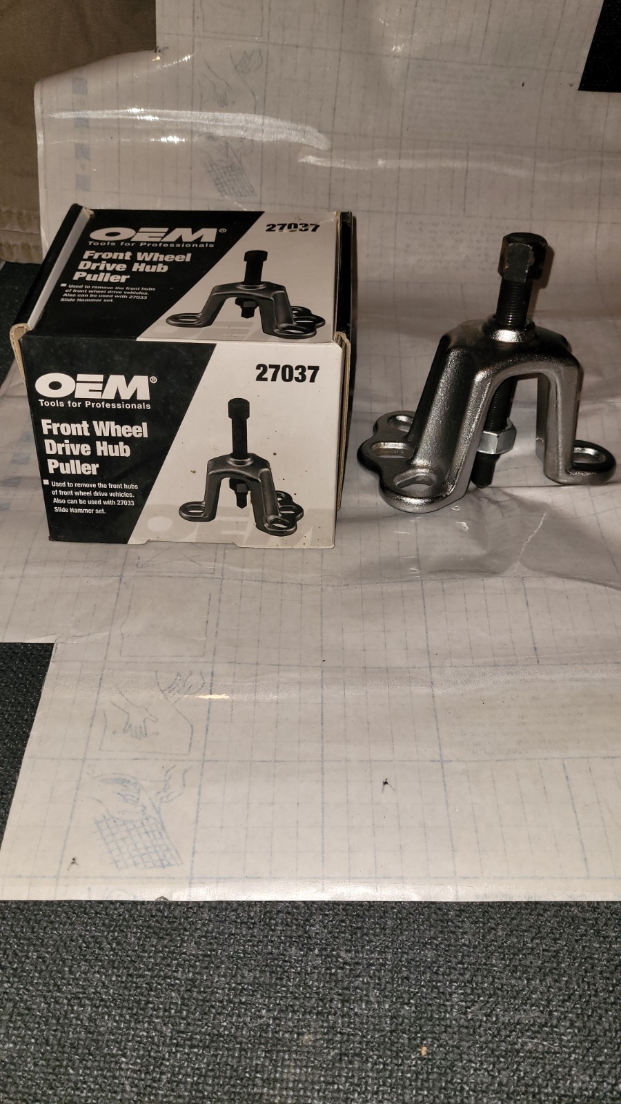 oem tool front wheel drive hub puller no. 27037