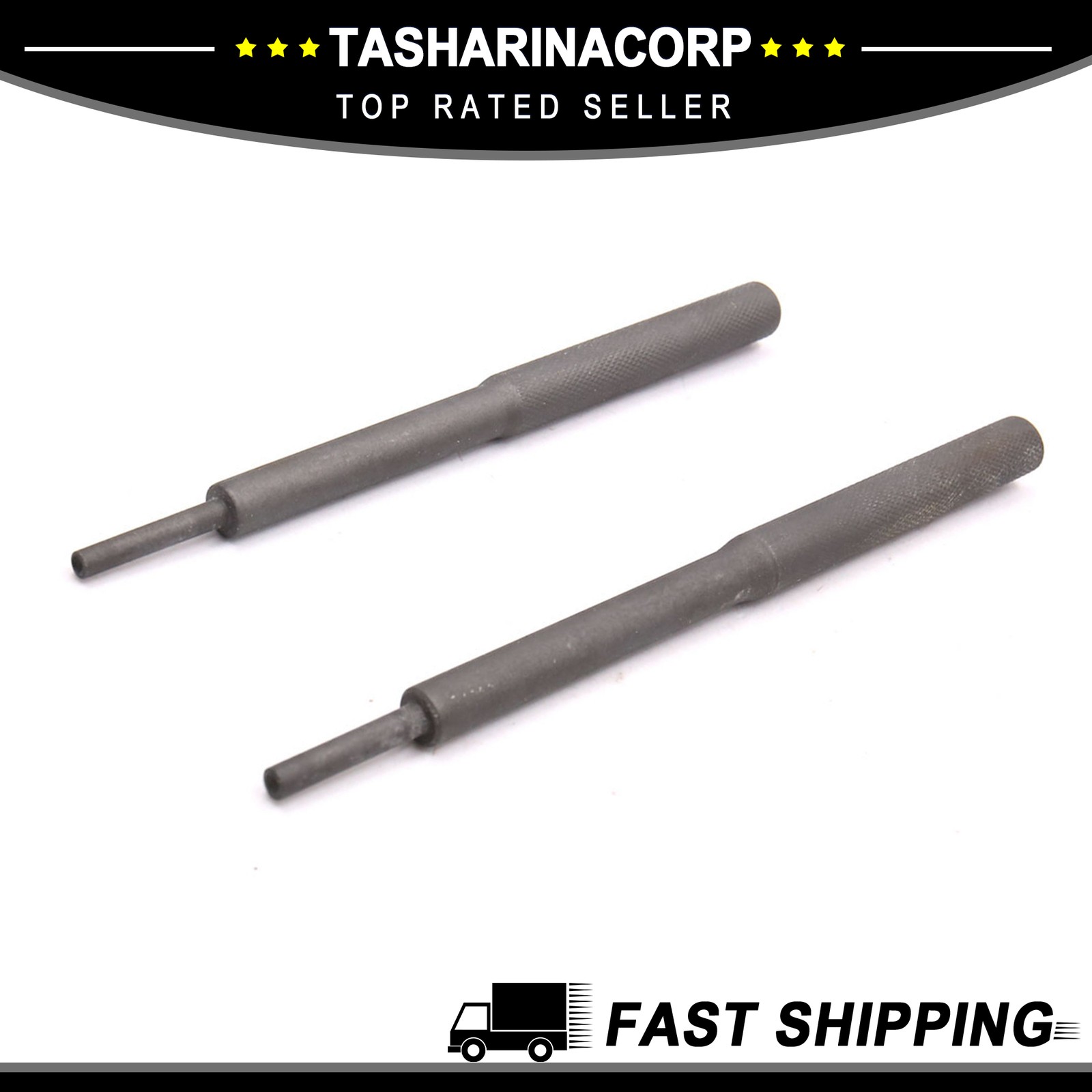 2pcs Dark Gray Universal Valve Guide Remover Grinding Stick Lapping Tool