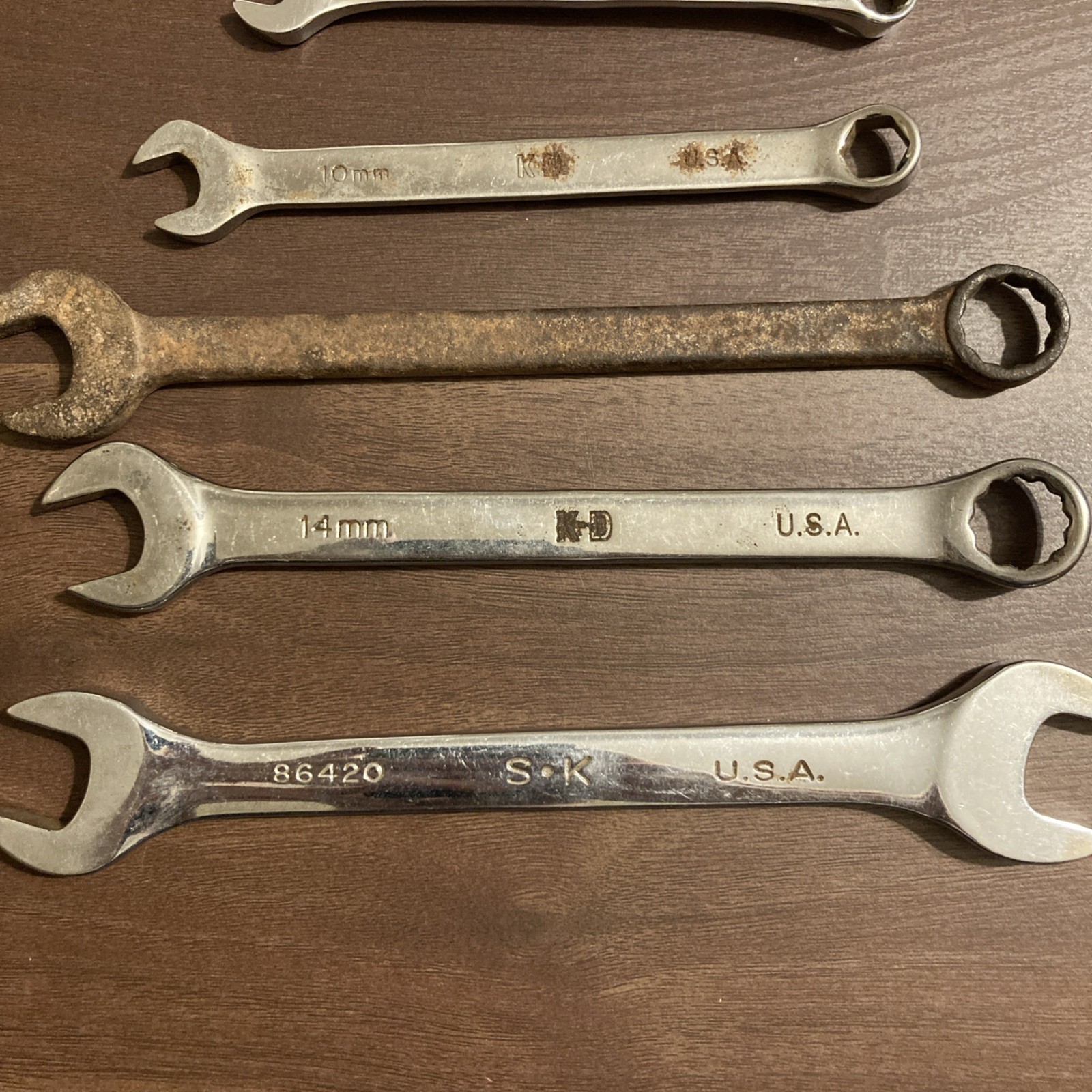 Wrenche Lot USA SK KD Challenger 10 MM 14 MM 3/8 5/8 9/16 Used