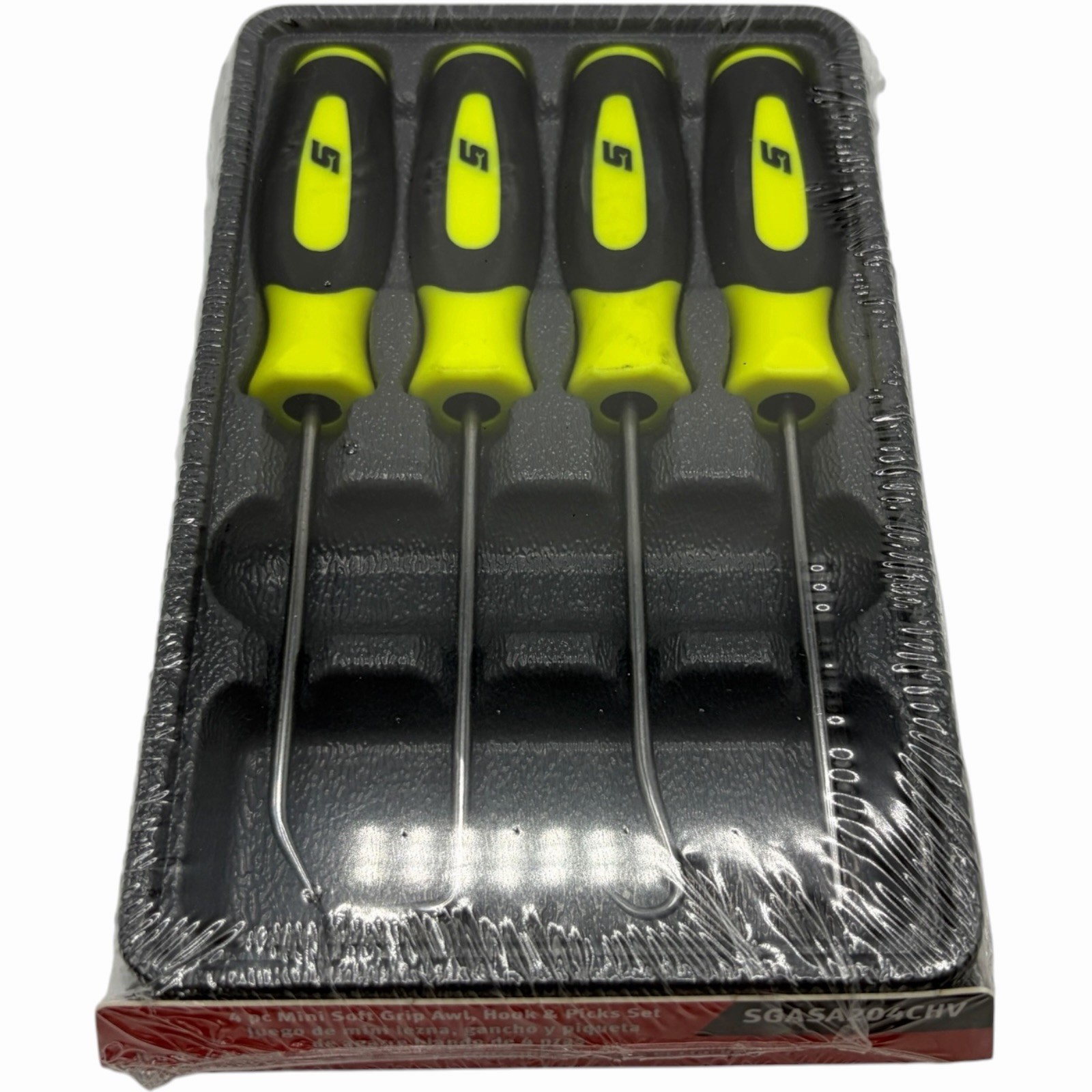 Snap On Tools Mini Pocket Pick Awl Set 4 piece High Vis 6 inch Straight Bent 90