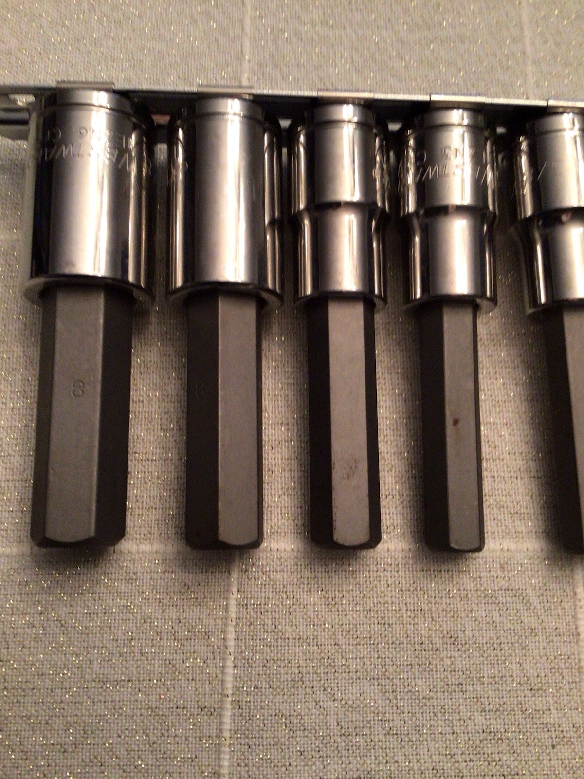 7 Pc. Westward 1/2 Drive Hex Bit Socket Set 1/4”- 5/8” Nice !!