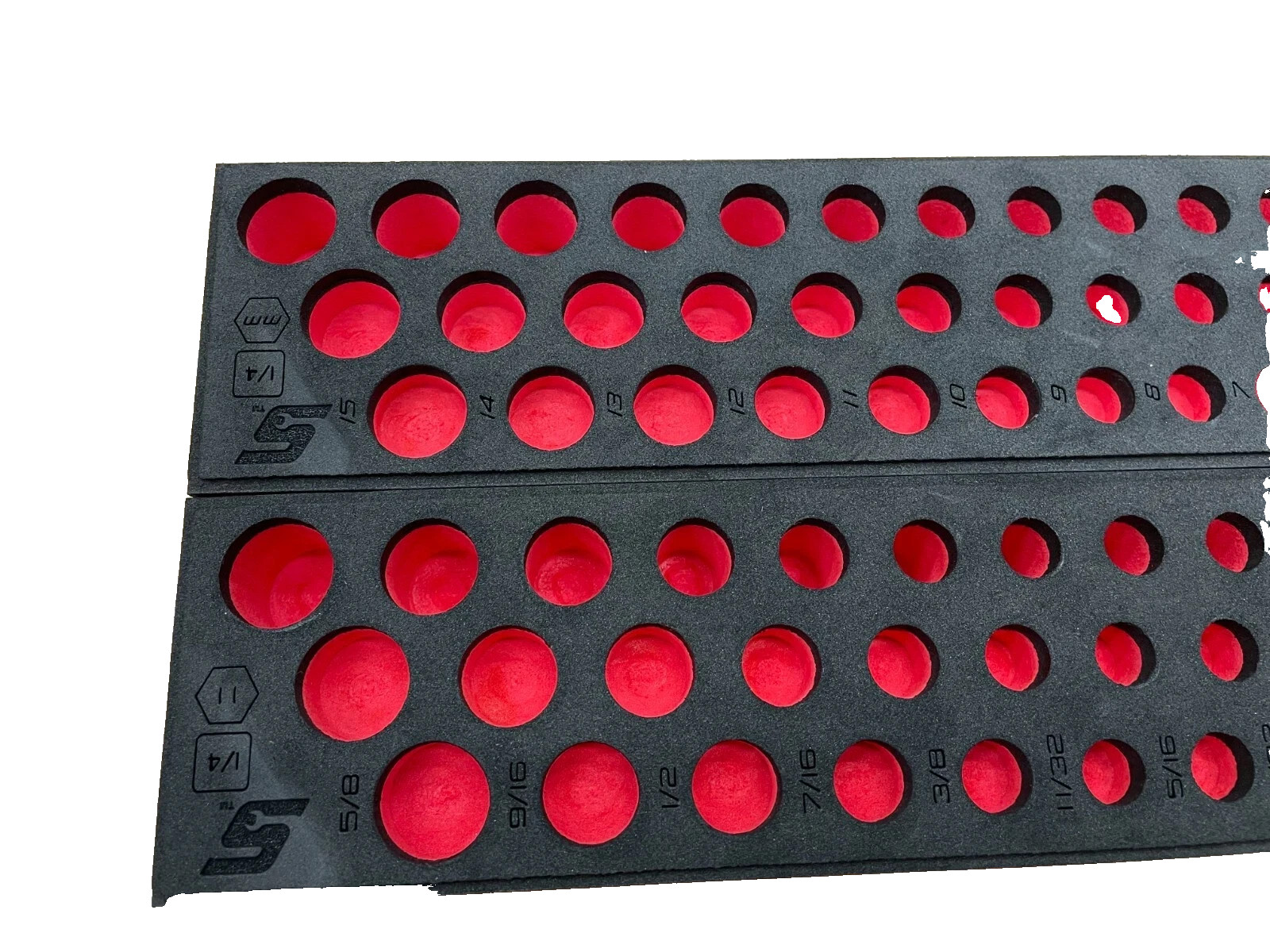 Snap-on Tools 2pc FOAM ORGANIZER TRAY for 1/4″ Drive METRIC SAE Sockets Sets