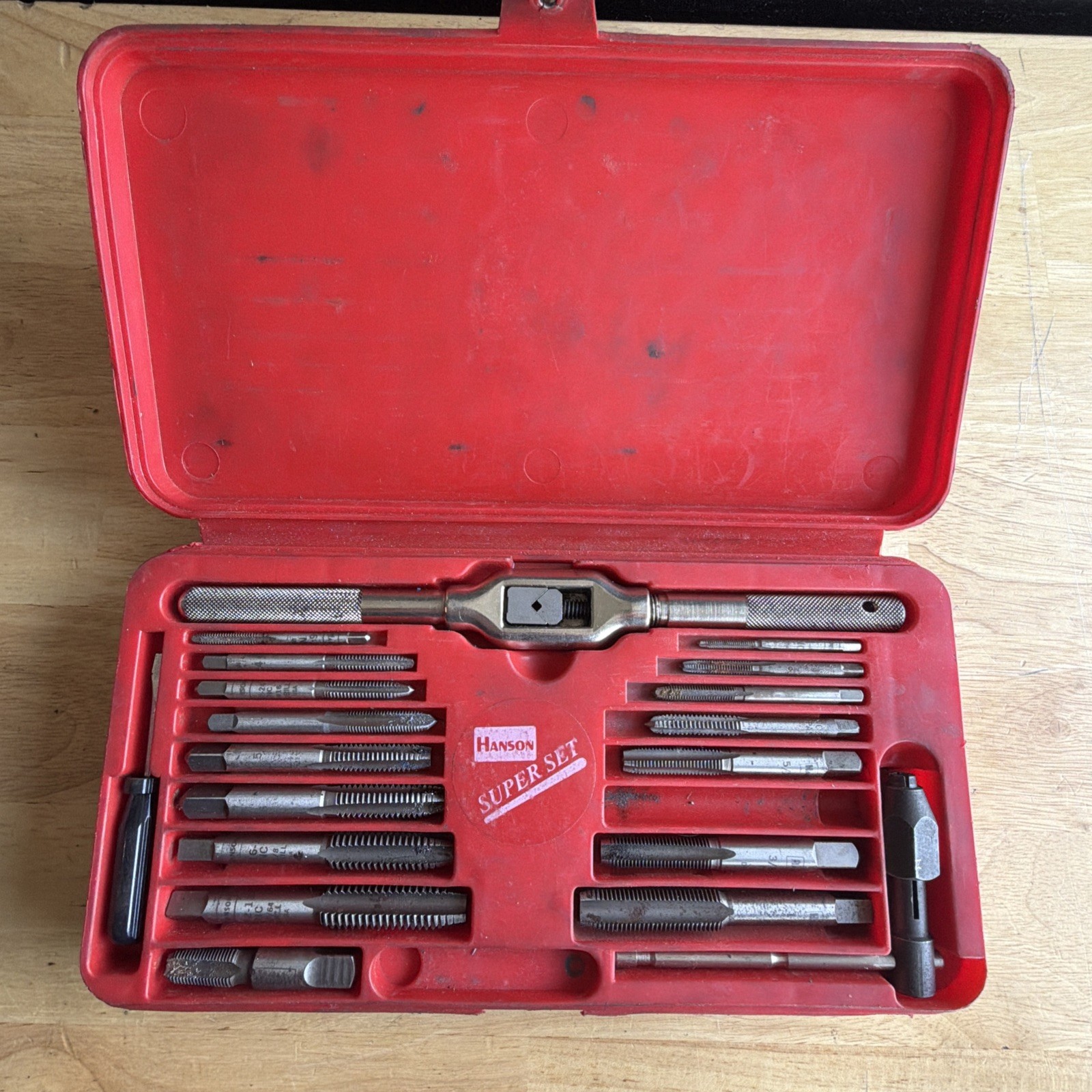 Hanson Tool Hex Tap and Die Super Set W/ Case 24606 Made in USA READ!