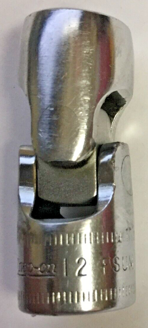 SnapOn FSUM12 12mm Chrome UniversalSocket 3/8″dr 2″L 6pt Canada 1987 Good 8.5/10