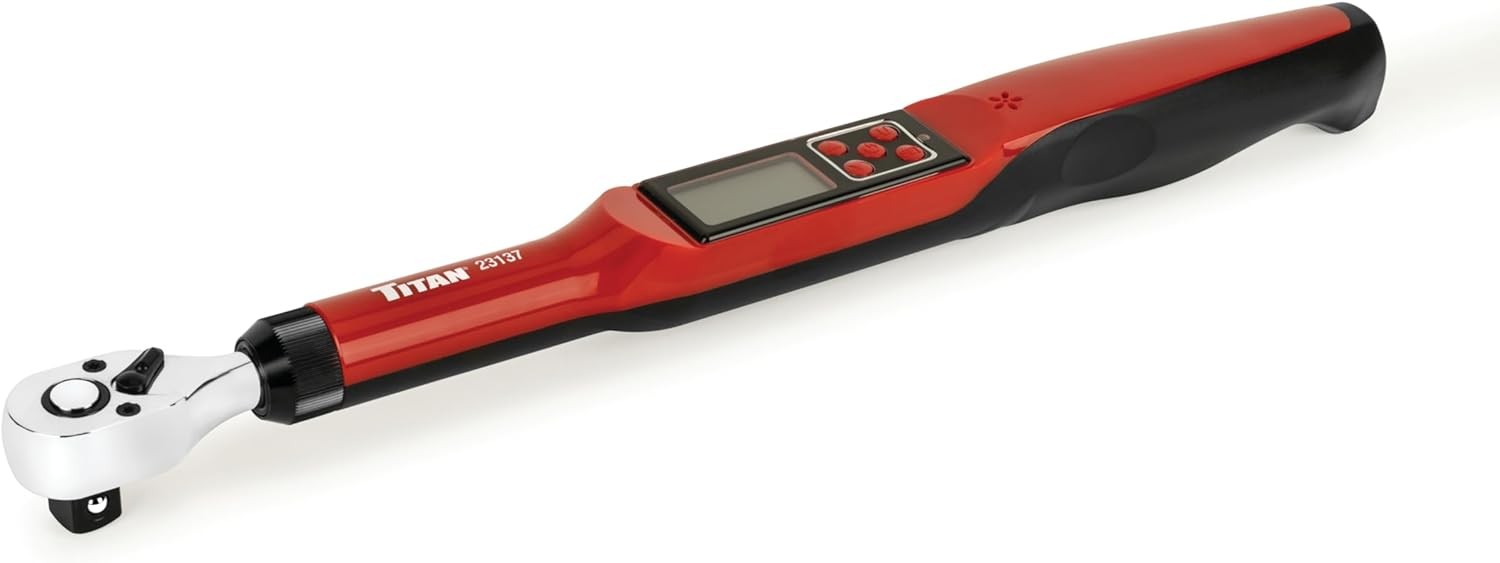 Titan Tools 1/2-Inch Drive X 16-1/2-In Digital Torque Wrench, 30-148 Ft/Lb 23137