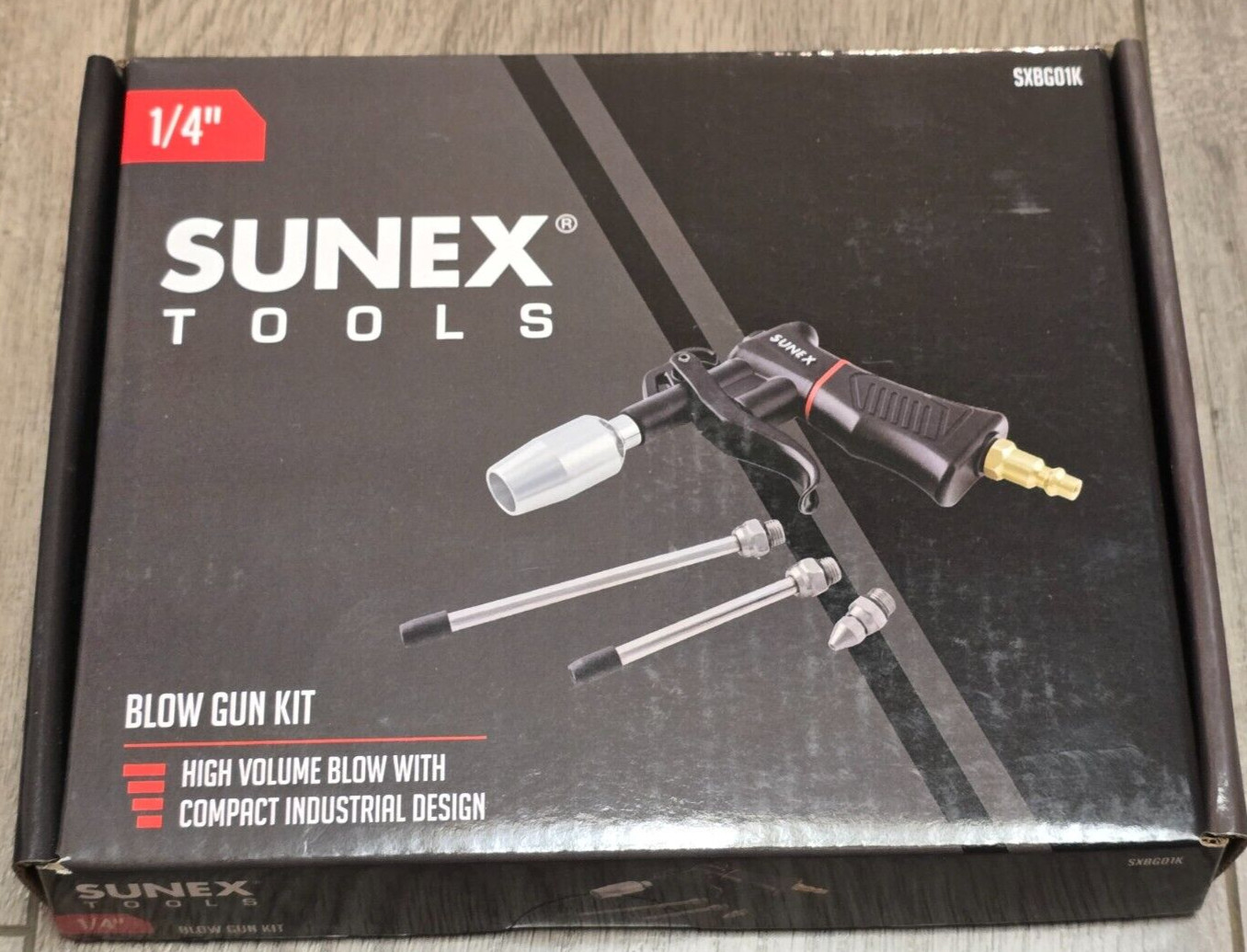 Sunex PRO High Volume Compact Blow Gun Kit with Attachments #SXBG01K