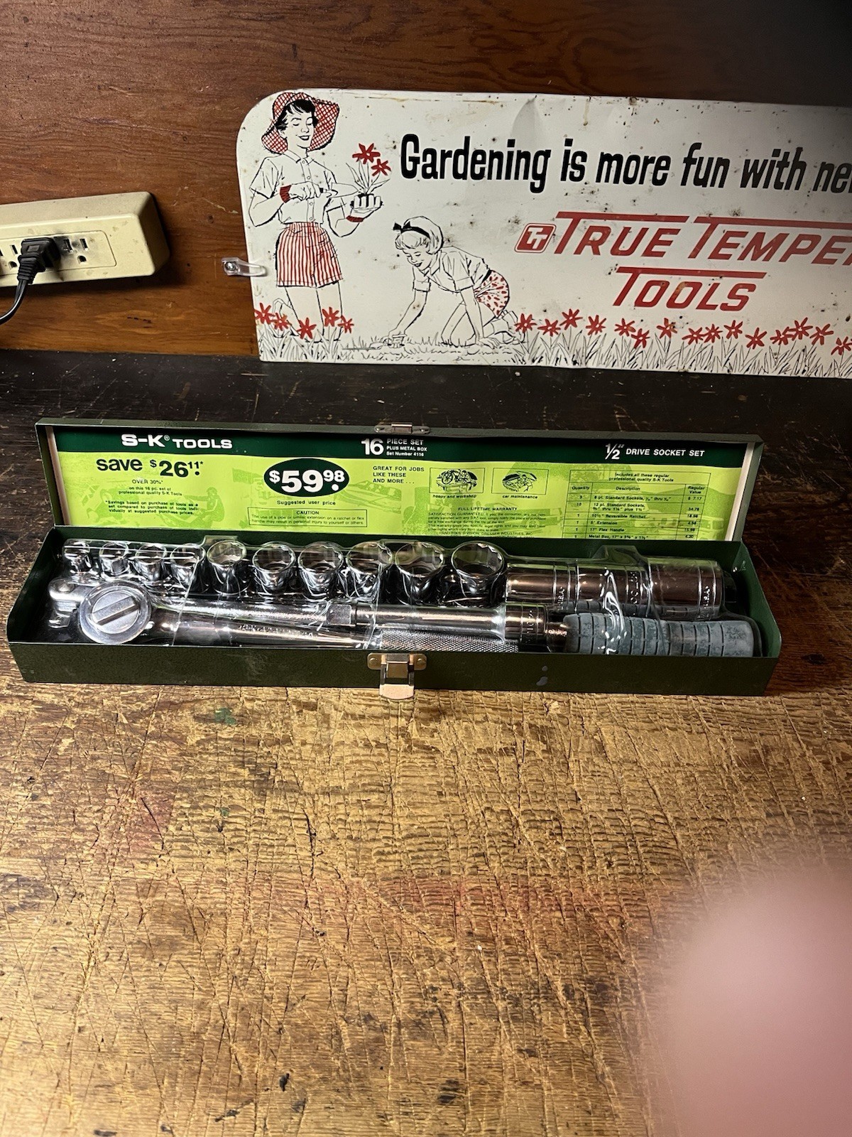 NOS SK Professional Tools 1/2″ Drive 16 Piece Socket Set (No. 4116) Excellent