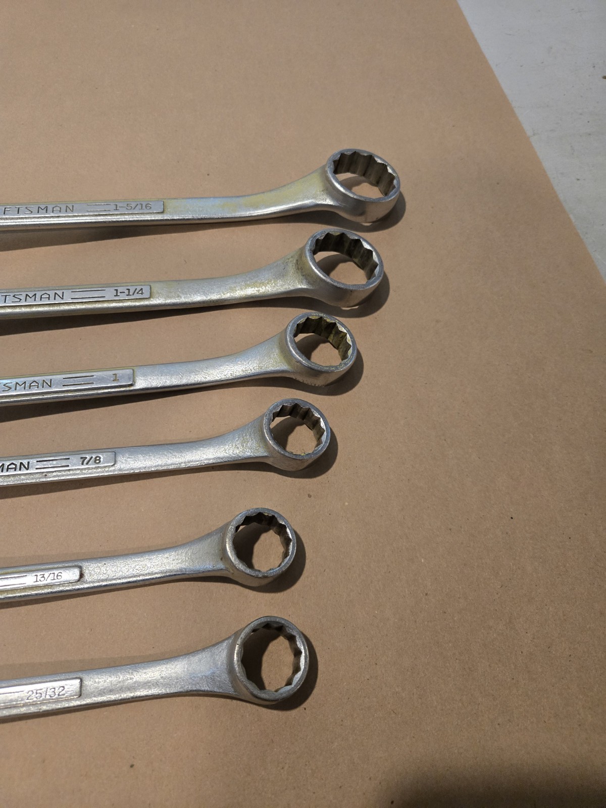 Craftsman Vintage =V= 19/32-1-5/16″ 12PT SAE Offset Box End Wrenchs USA Set Of 6