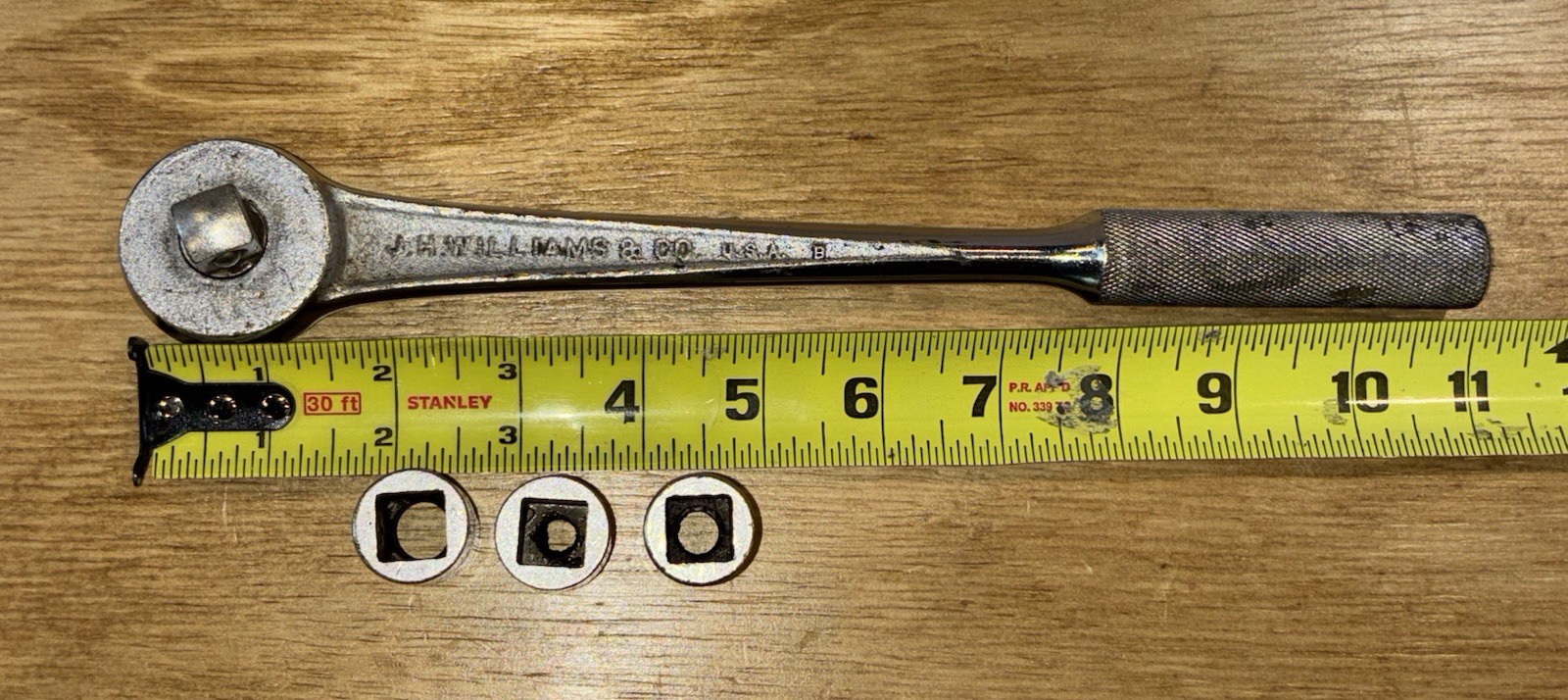 Vintage J.H.Williams & Co • S-52 Superatchet • 1/2″ Drive w/ 3 Sockets • USA
